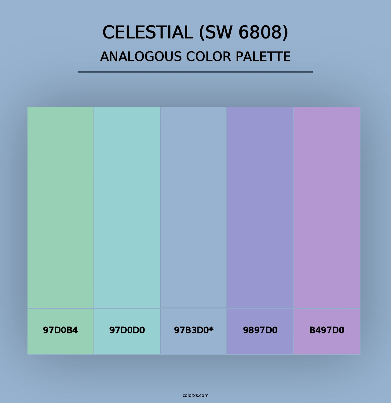 Celestial (SW 6808) - Analogous Color Palette