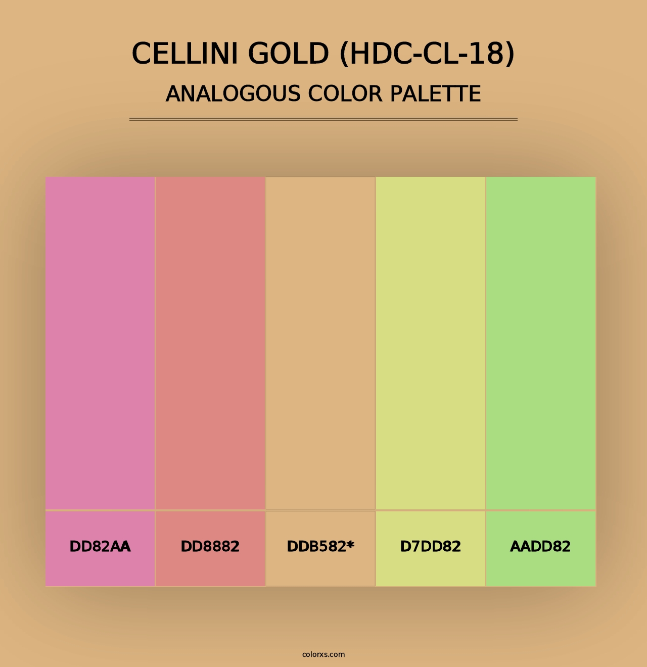 Cellini Gold (HDC-CL-18) - Analogous Color Palette