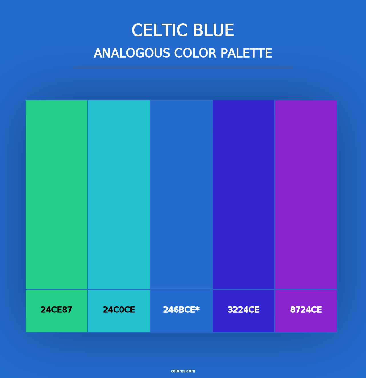 Celtic Blue - Analogous Color Palette