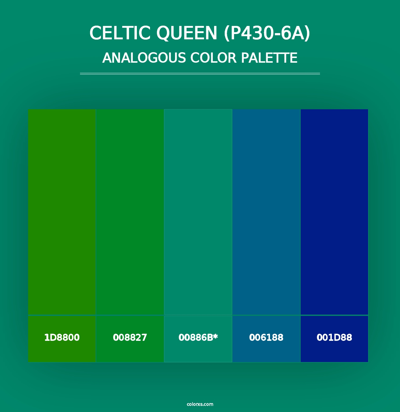 Celtic Queen (P430-6A) - Analogous Color Palette