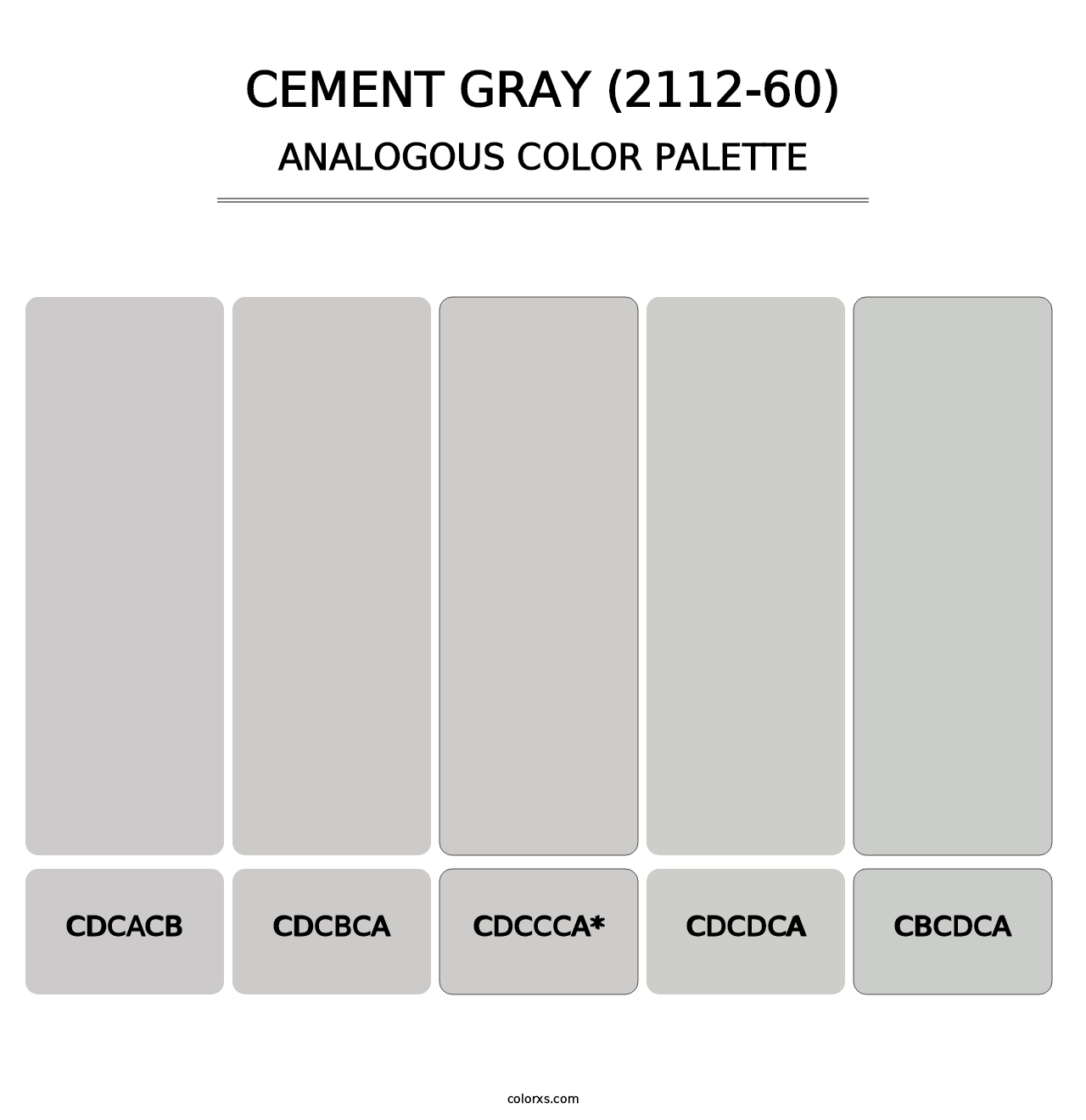 Cement Gray (2112-60) - Analogous Color Palette