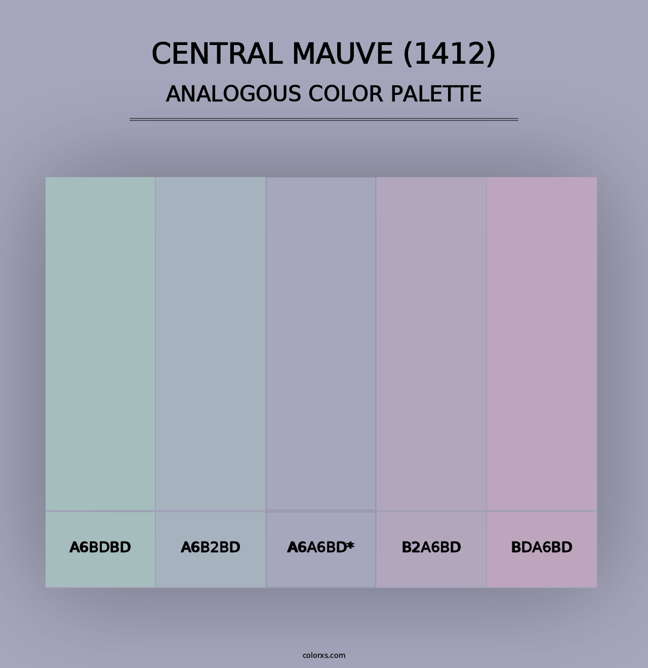 Central Mauve (1412) - Analogous Color Palette