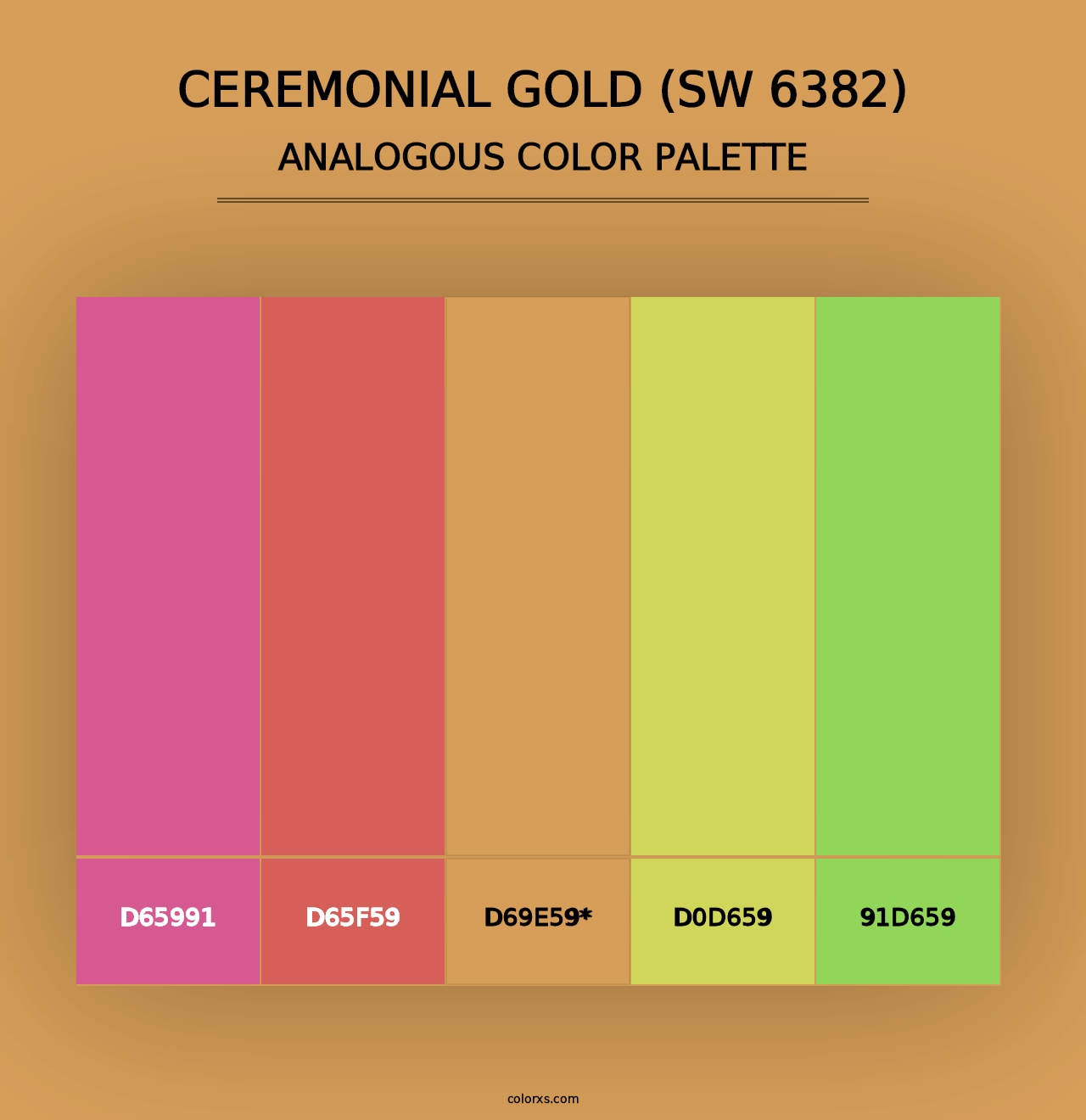 Ceremonial Gold (SW 6382) - Analogous Color Palette