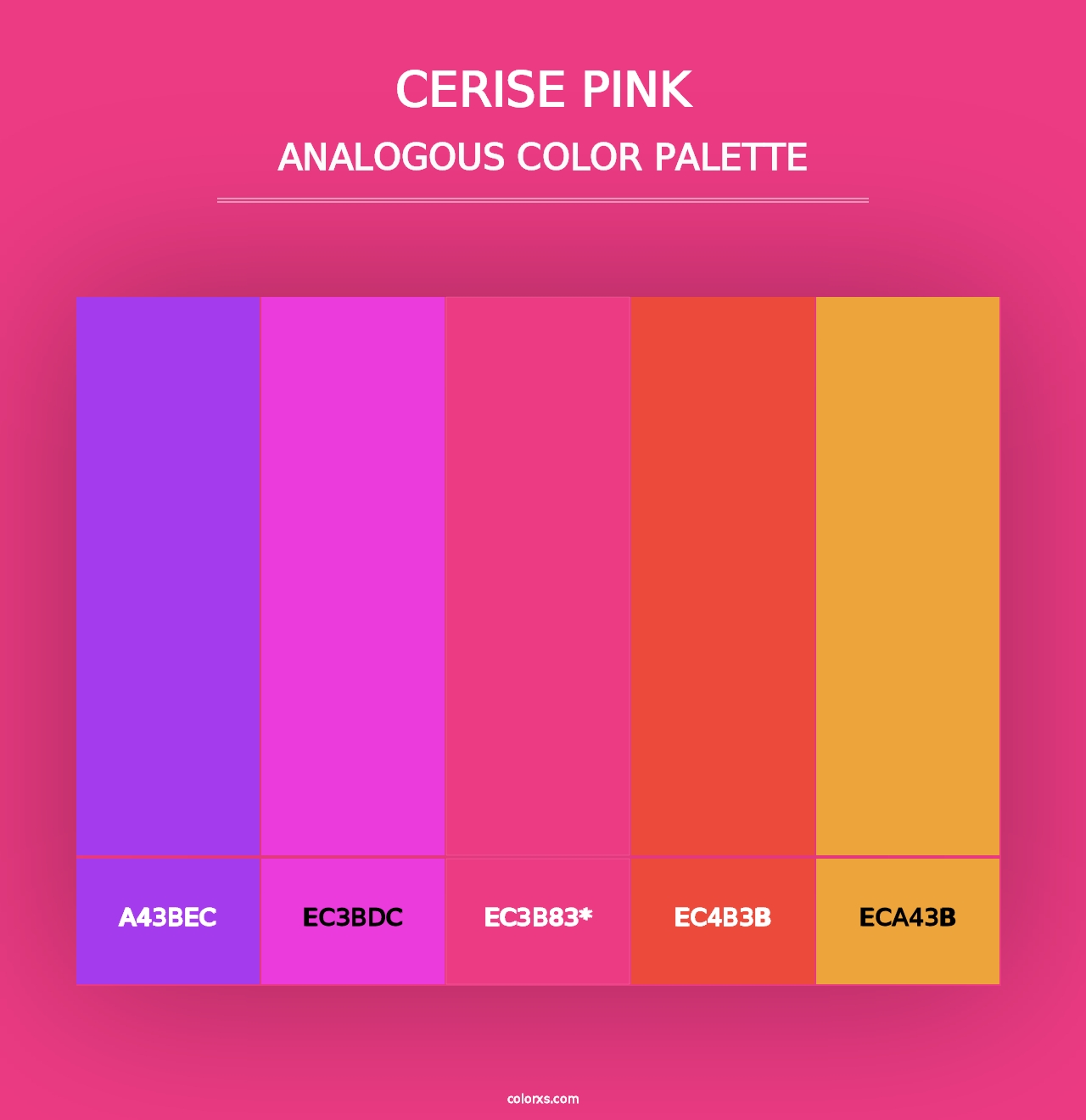 Cerise Pink - Analogous Color Palette