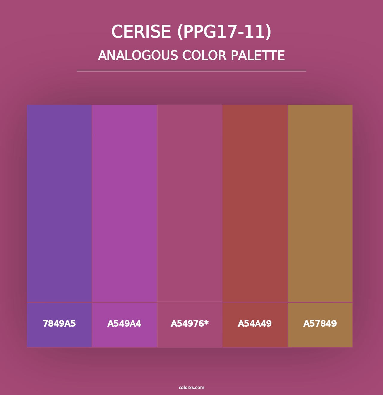 Cerise (PPG17-11) - Analogous Color Palette