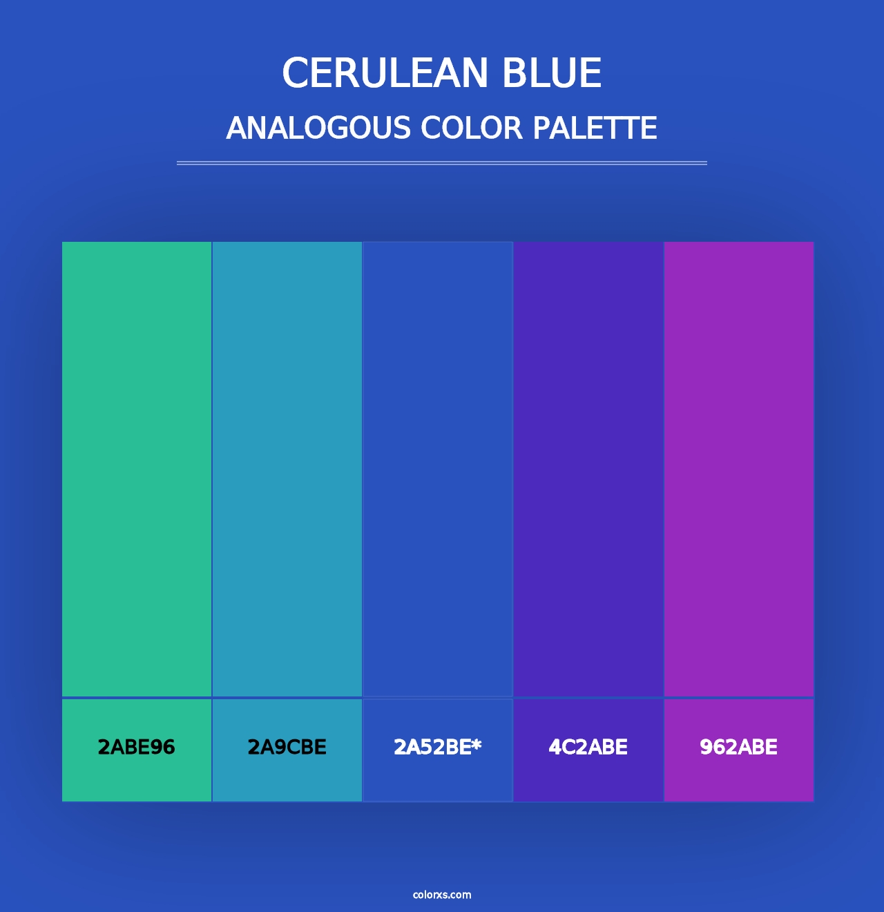 Cerulean blue - Analogous Color Palette