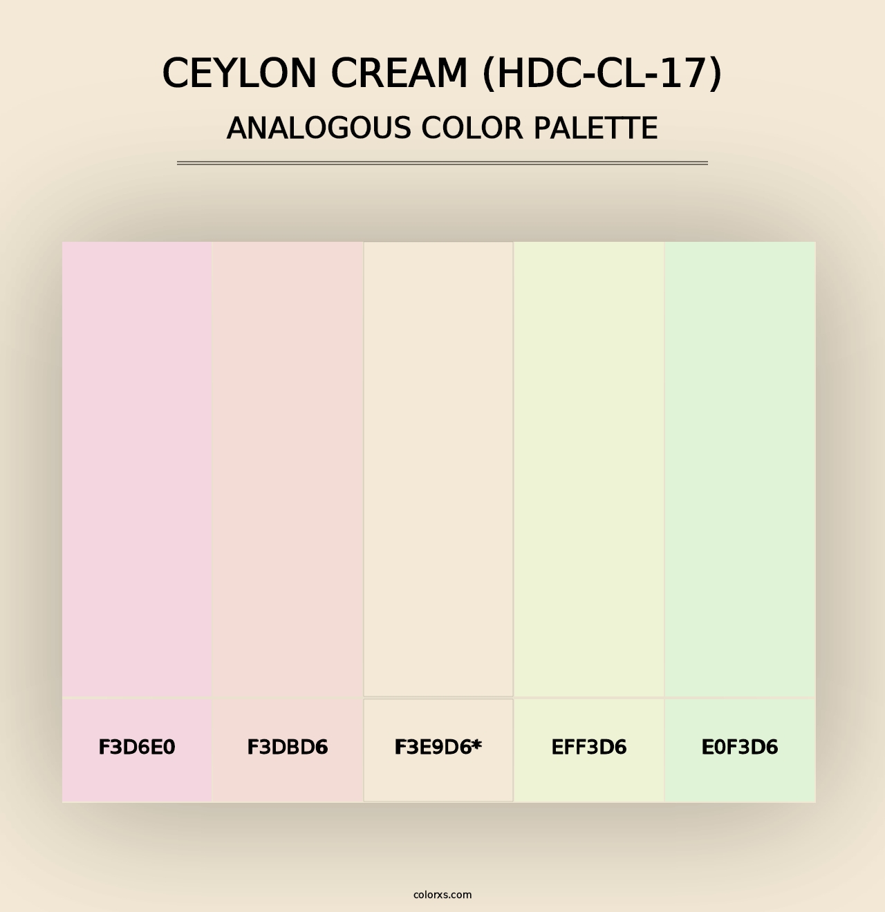 Ceylon Cream (HDC-CL-17) - Analogous Color Palette