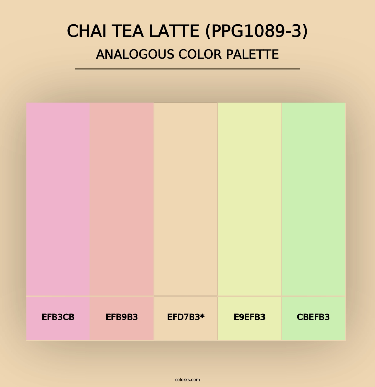 Chai Tea Latte (PPG1089-3) - Analogous Color Palette