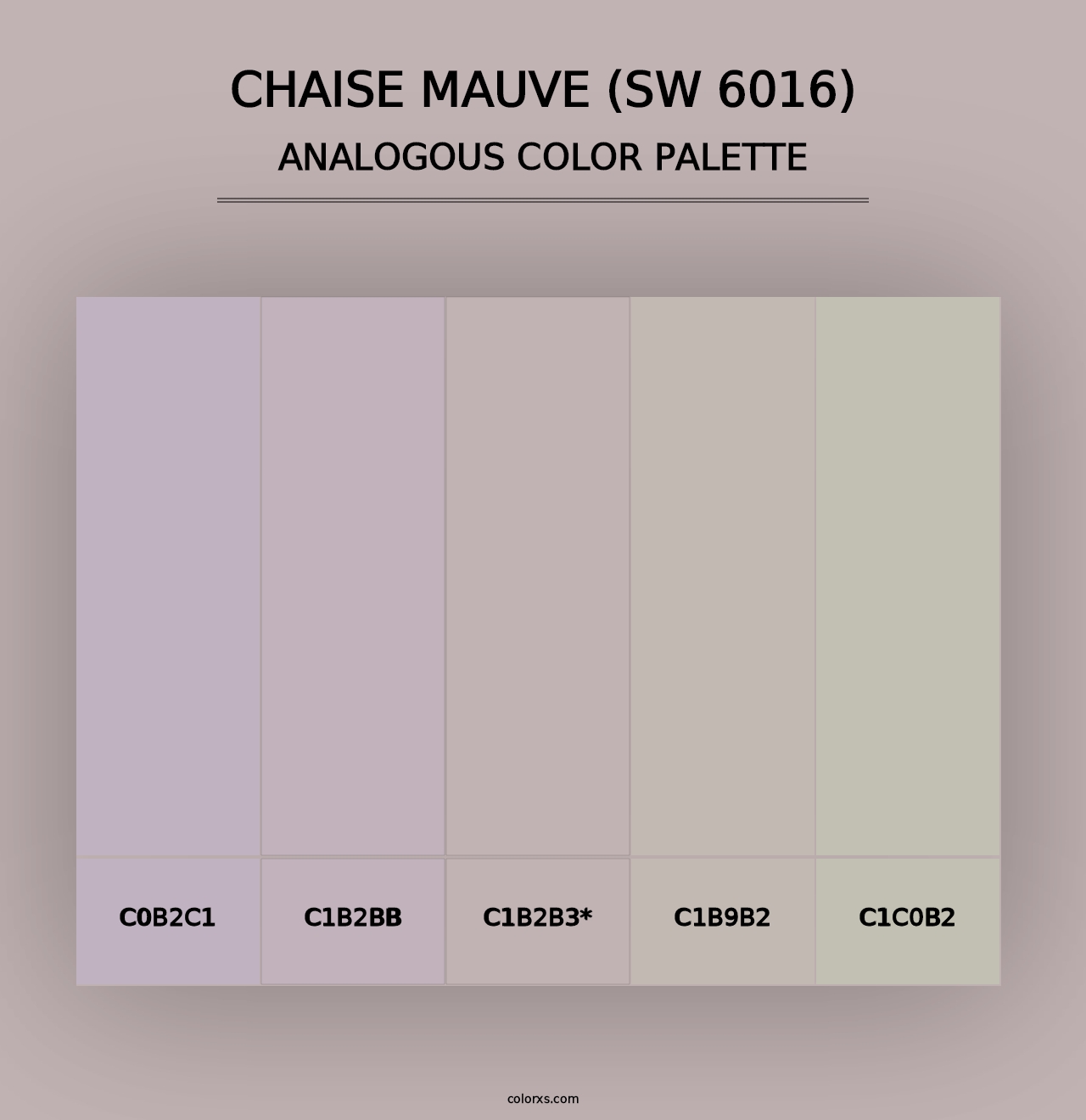 Chaise Mauve (SW 6016) - Analogous Color Palette