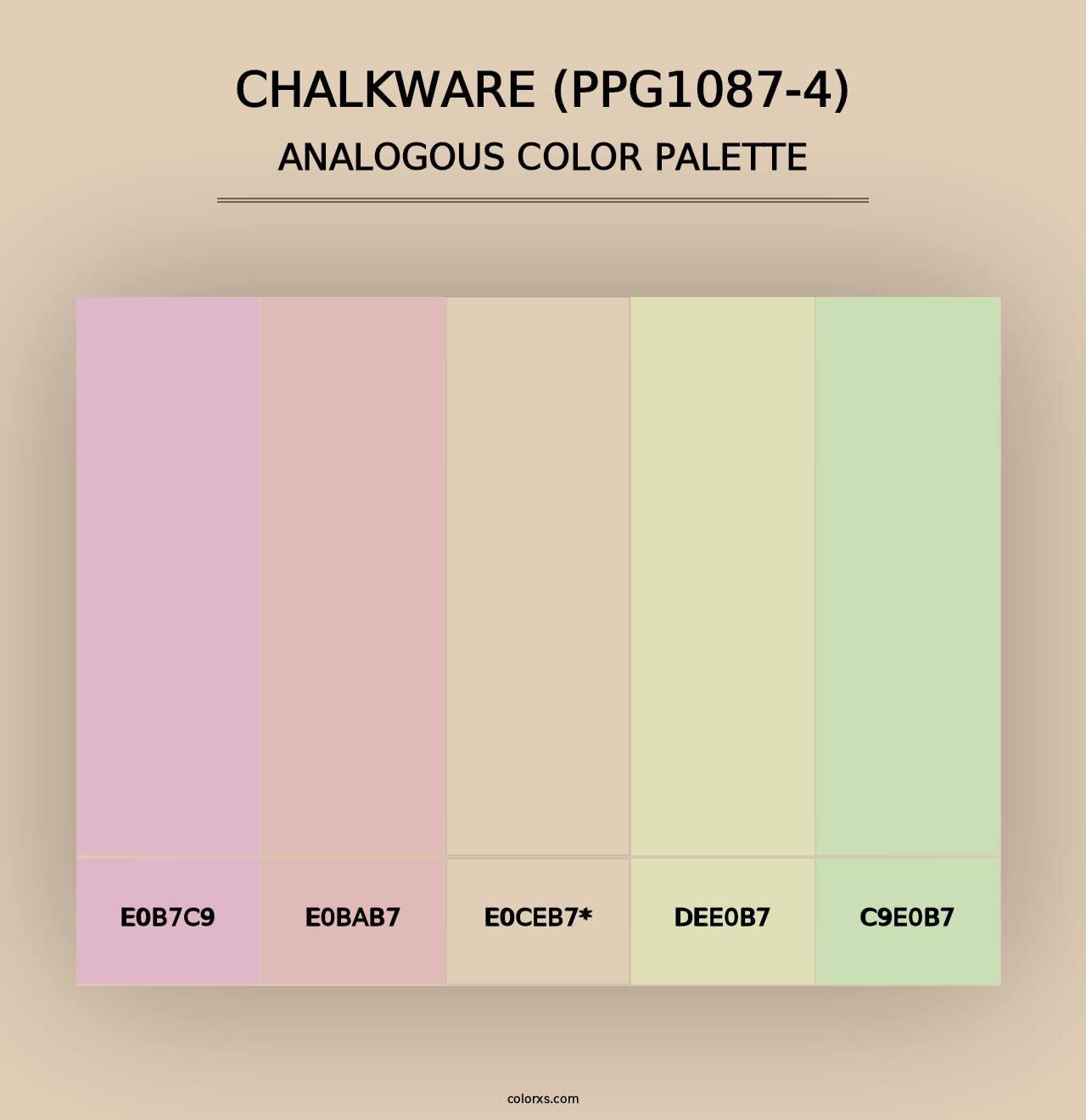 Chalkware (PPG1087-4) - Analogous Color Palette