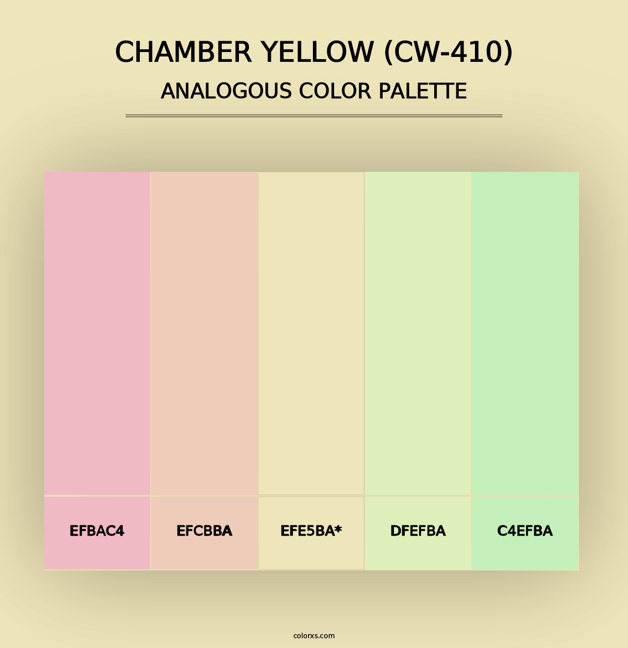 Chamber Yellow (CW-410) - Analogous Color Palette