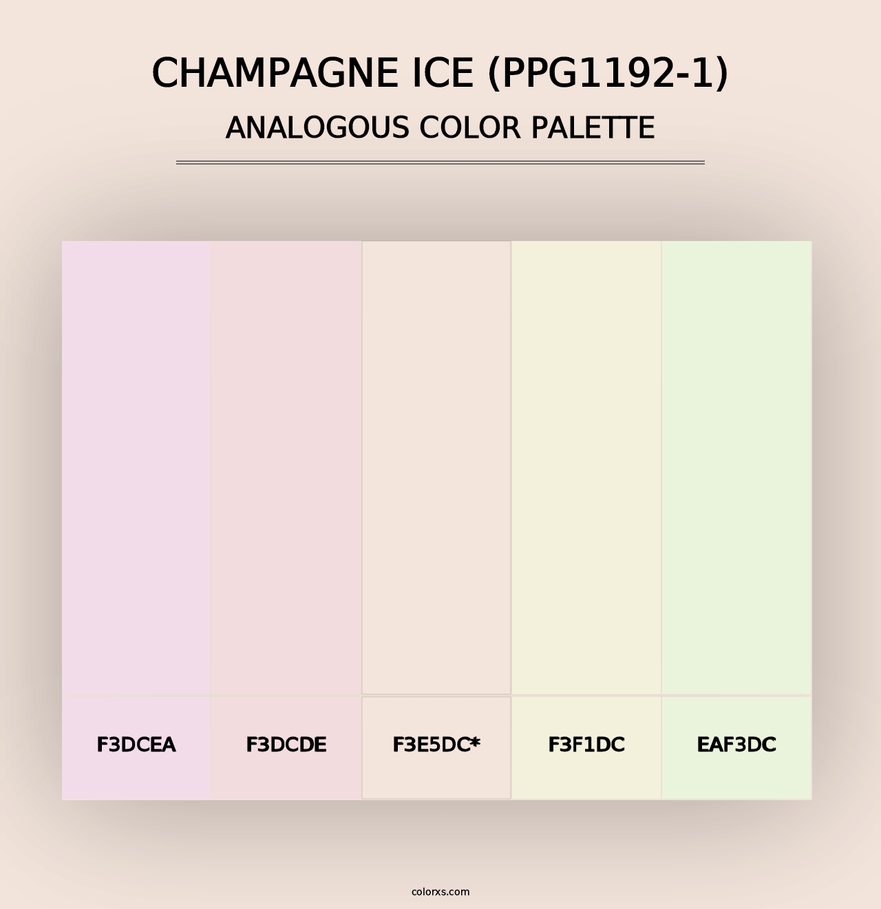 Champagne Ice (PPG1192-1) - Analogous Color Palette