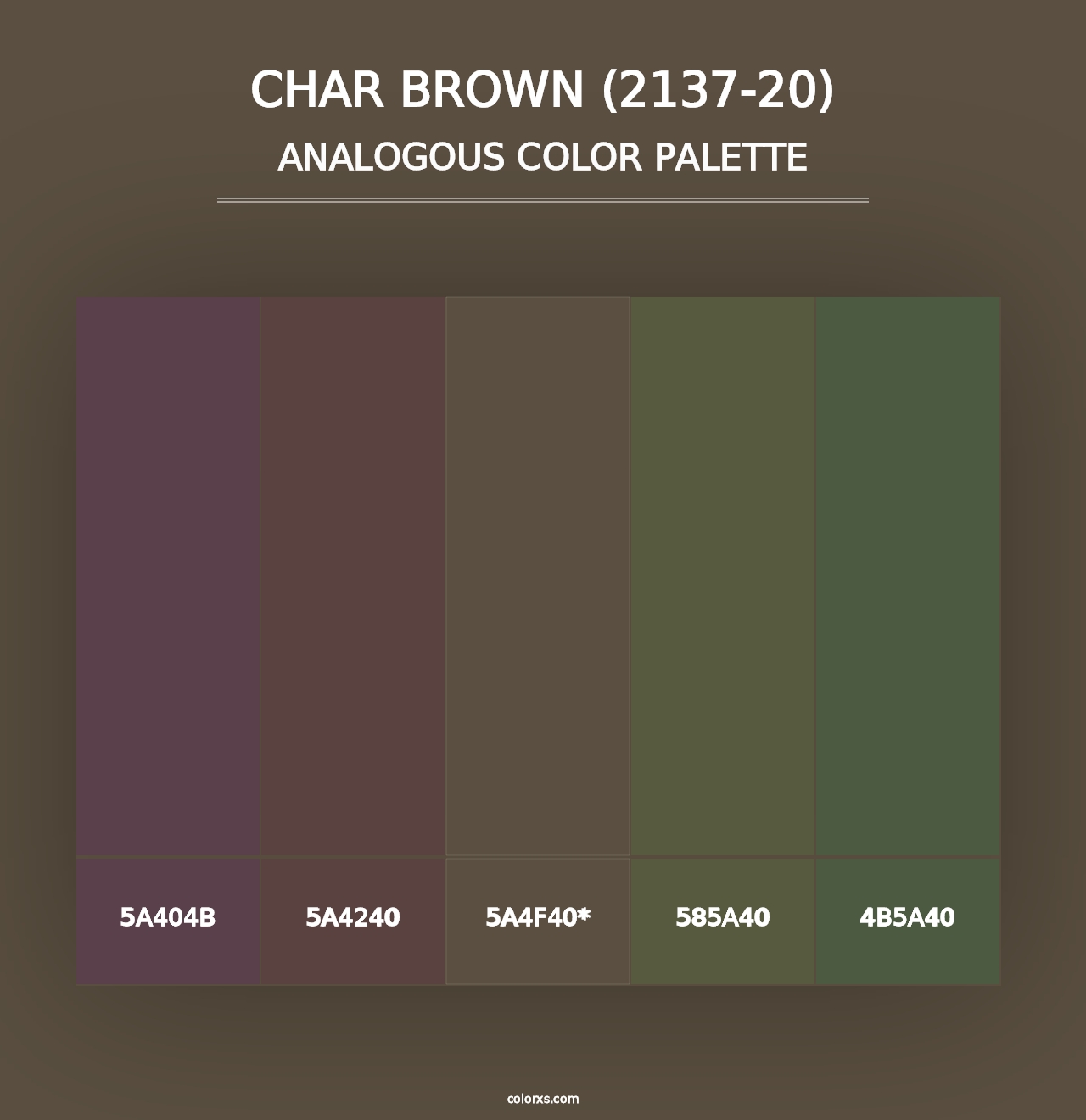 Char Brown (2137-20) - Analogous Color Palette