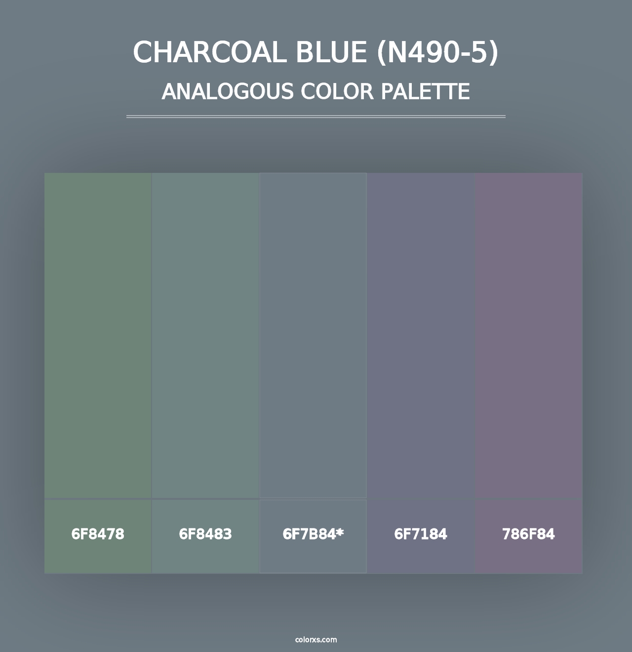 Charcoal Blue (N490-5) - Analogous Color Palette