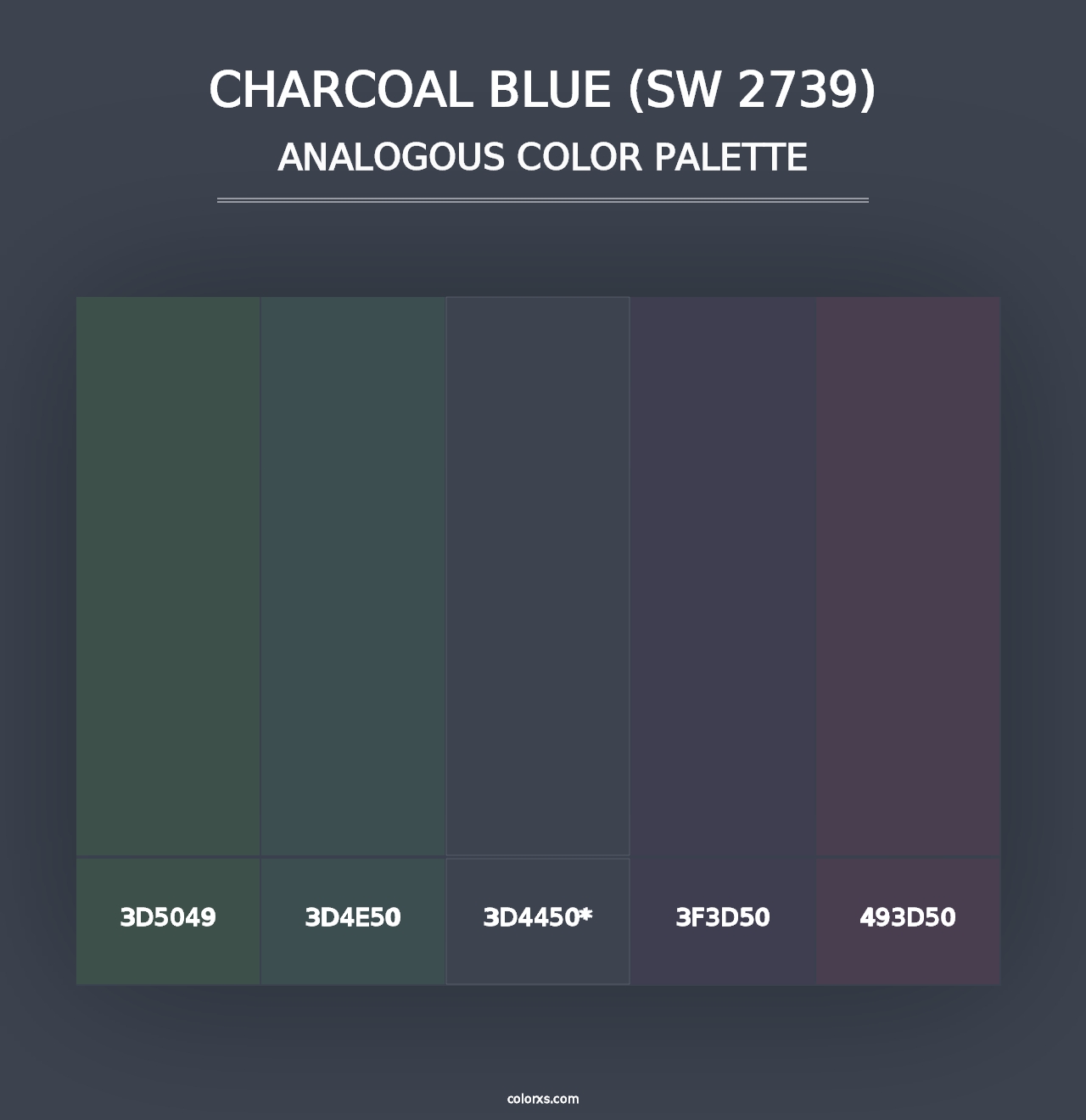 Charcoal Blue (SW 2739) - Analogous Color Palette