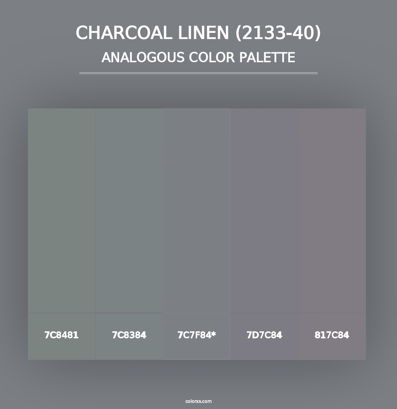 Charcoal Linen (2133-40) - Analogous Color Palette