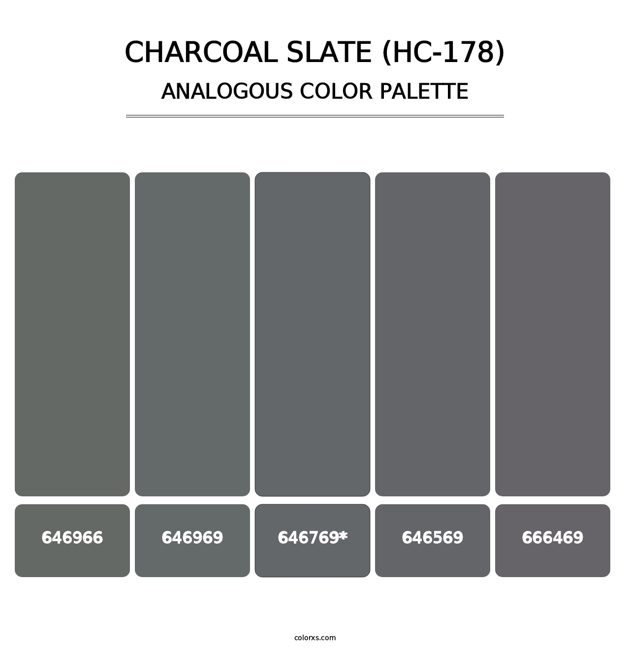 Charcoal Slate (HC-178) - Analogous Color Palette