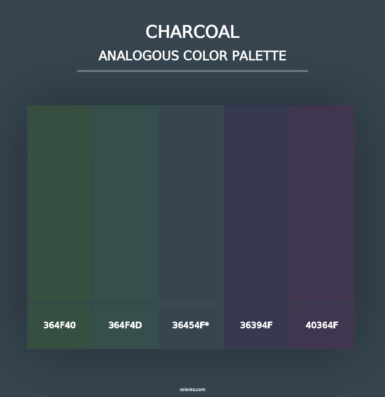 Charcoal - Analogous Color Palette