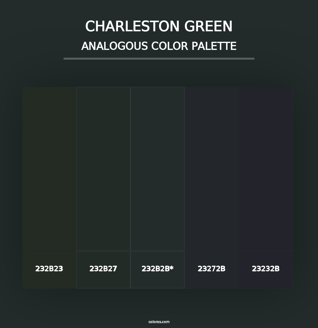 Charleston Green - Analogous Color Palette