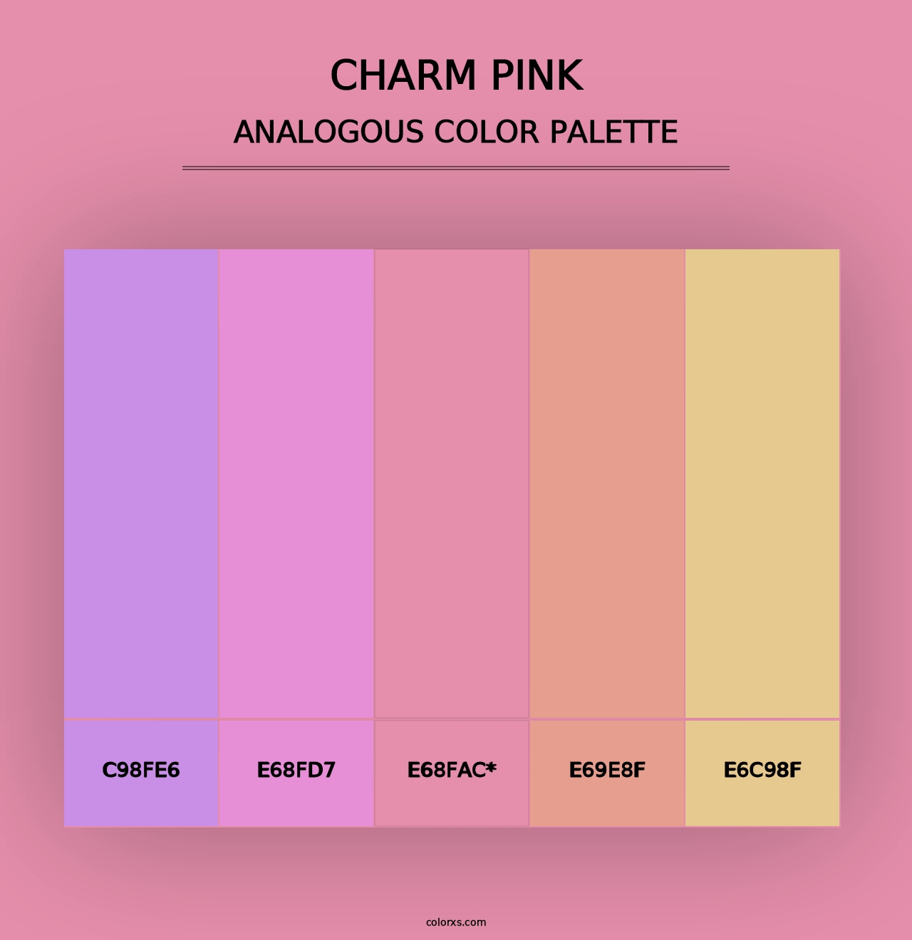 Charm Pink - Analogous Color Palette