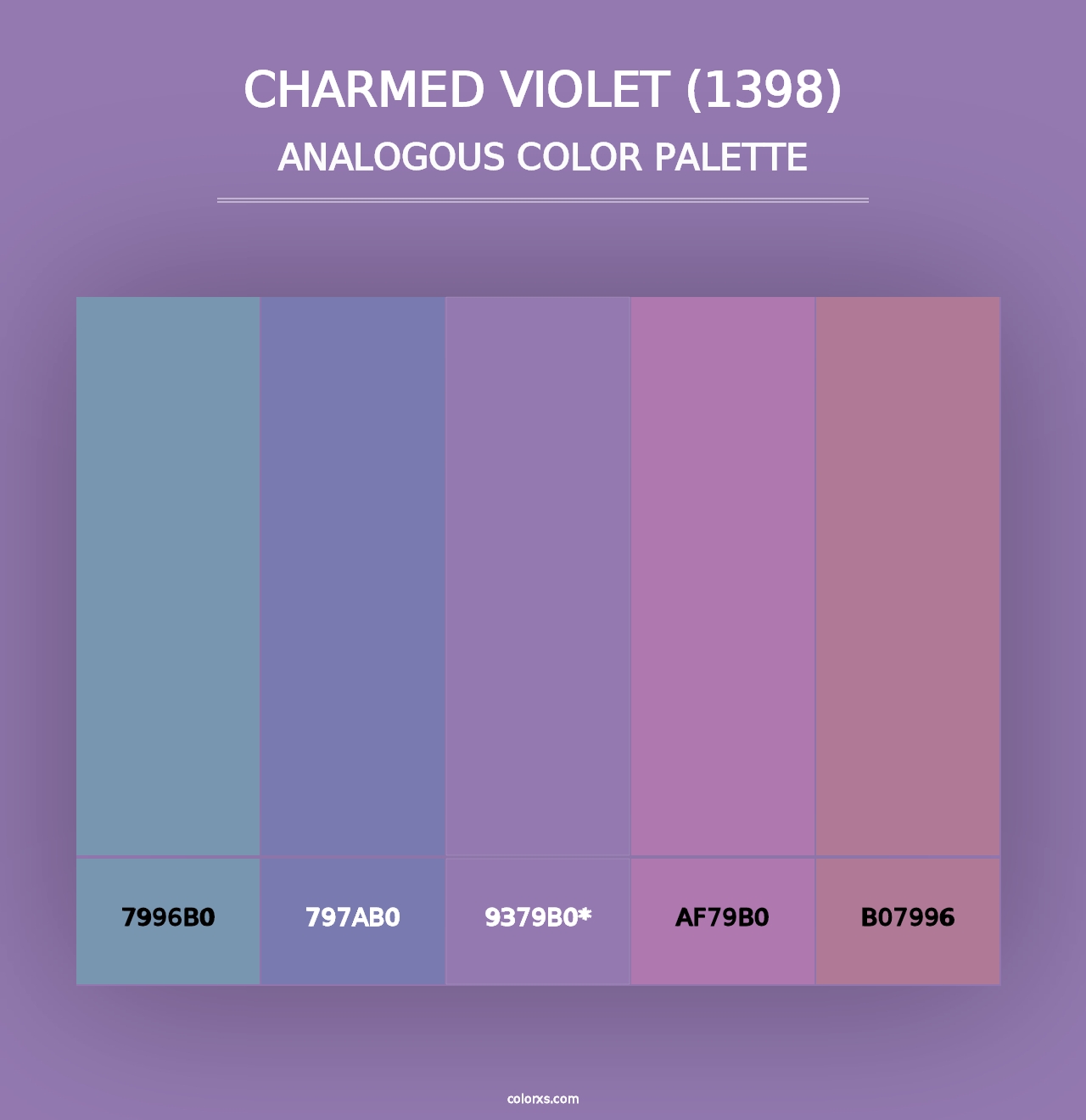 Charmed Violet (1398) - Analogous Color Palette