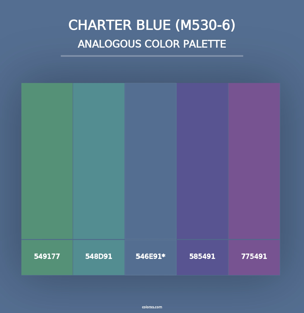 Charter Blue (M530-6) - Analogous Color Palette