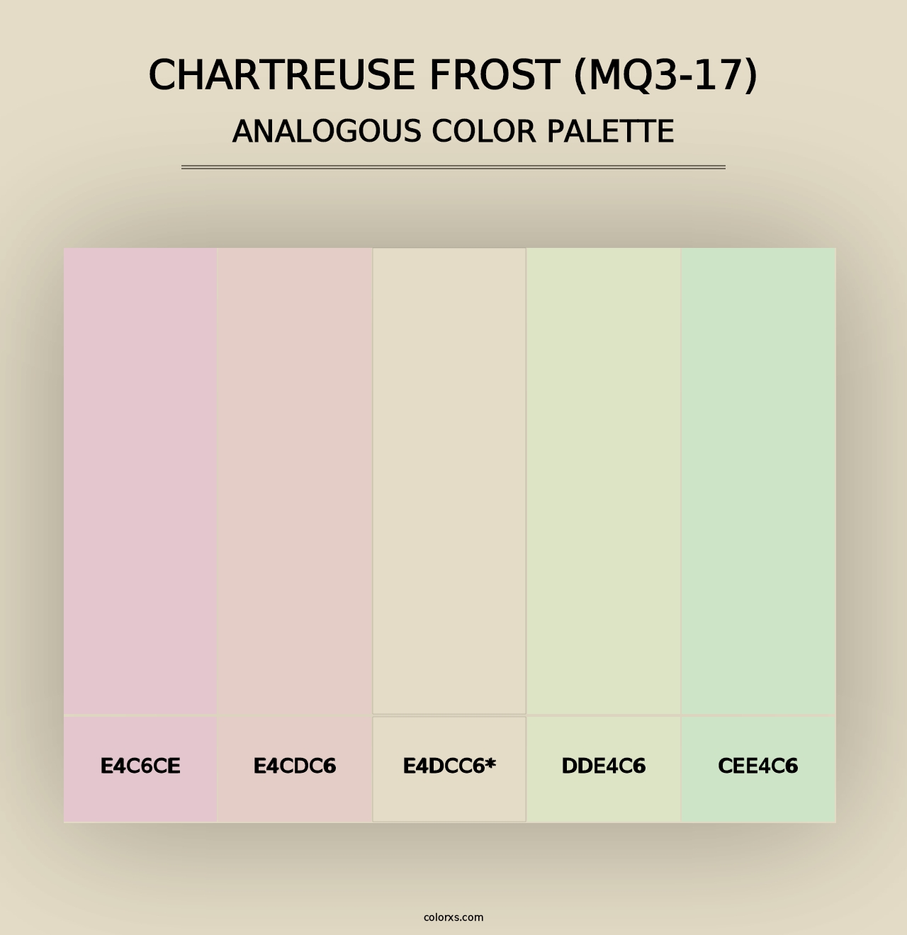 Chartreuse Frost (MQ3-17) - Analogous Color Palette