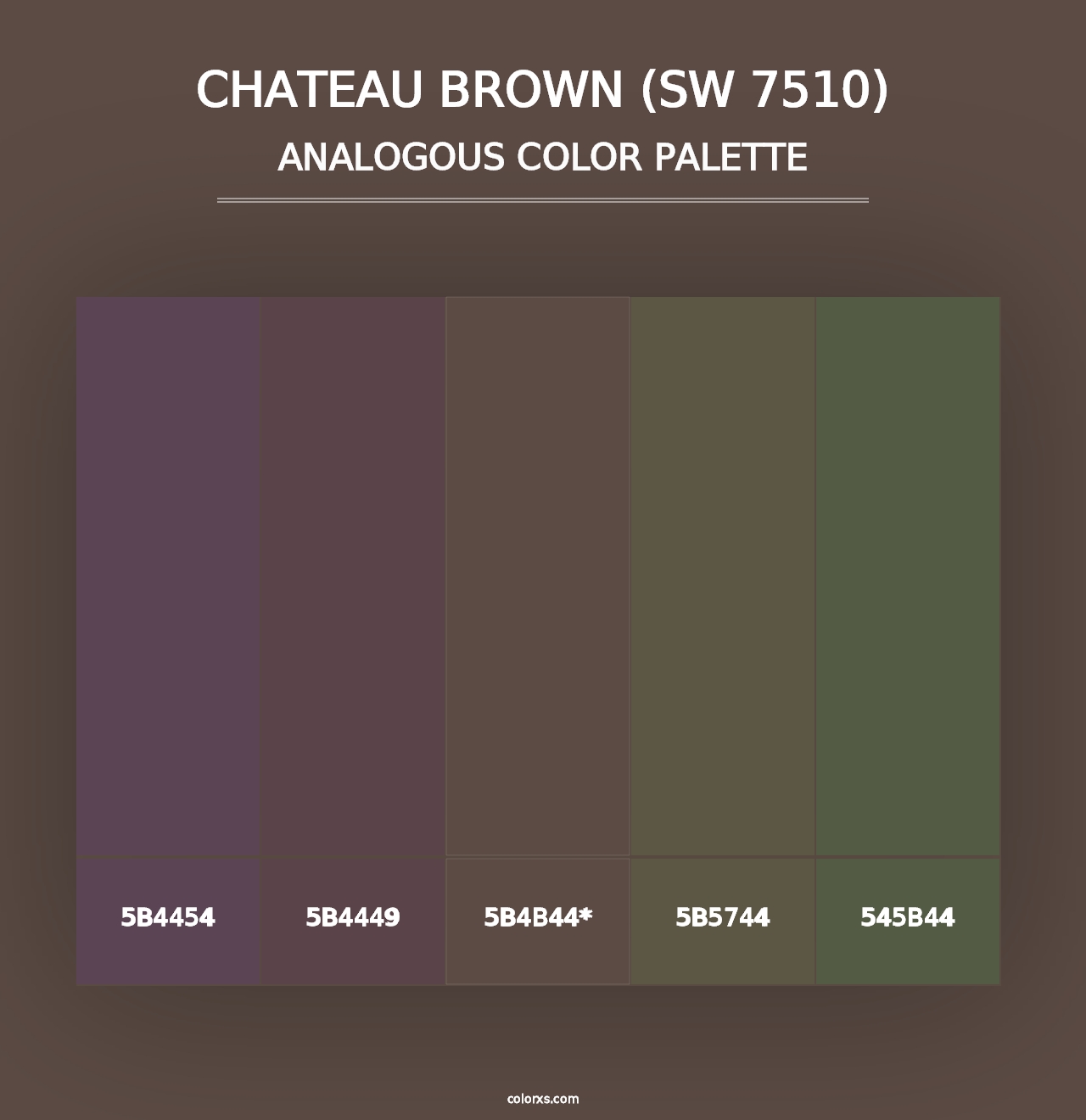 Chateau Brown (SW 7510) - Analogous Color Palette