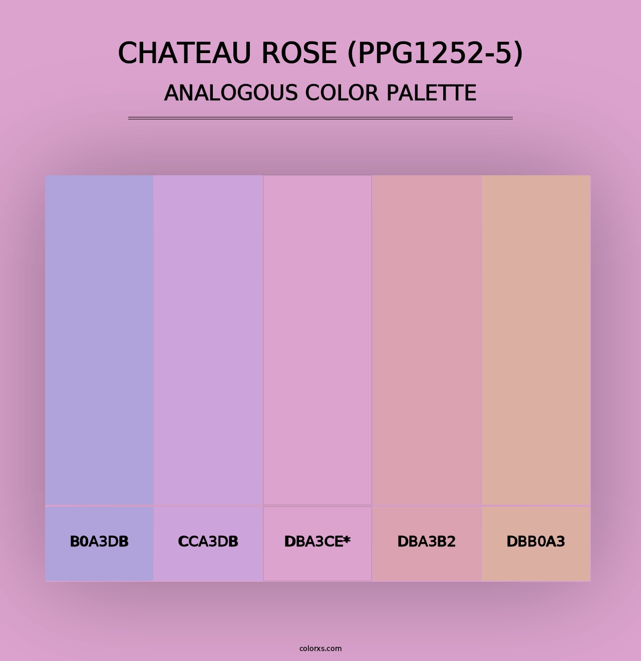 Chateau Rose (PPG1252-5) - Analogous Color Palette