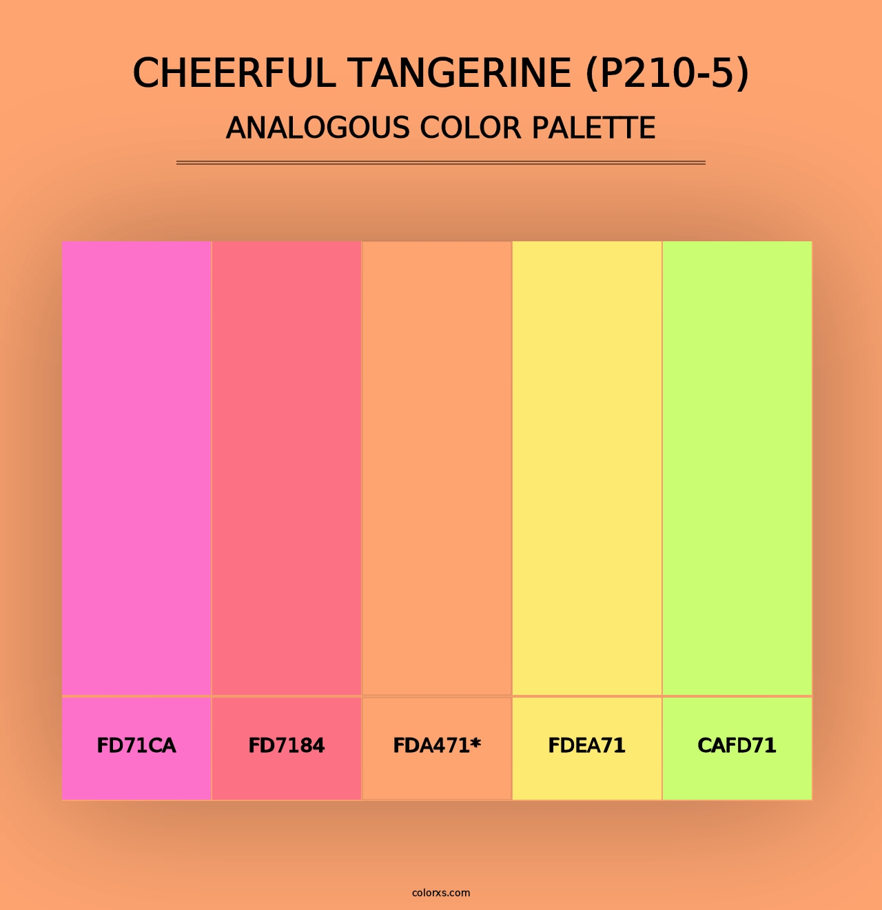 Cheerful Tangerine (P210-5) - Analogous Color Palette