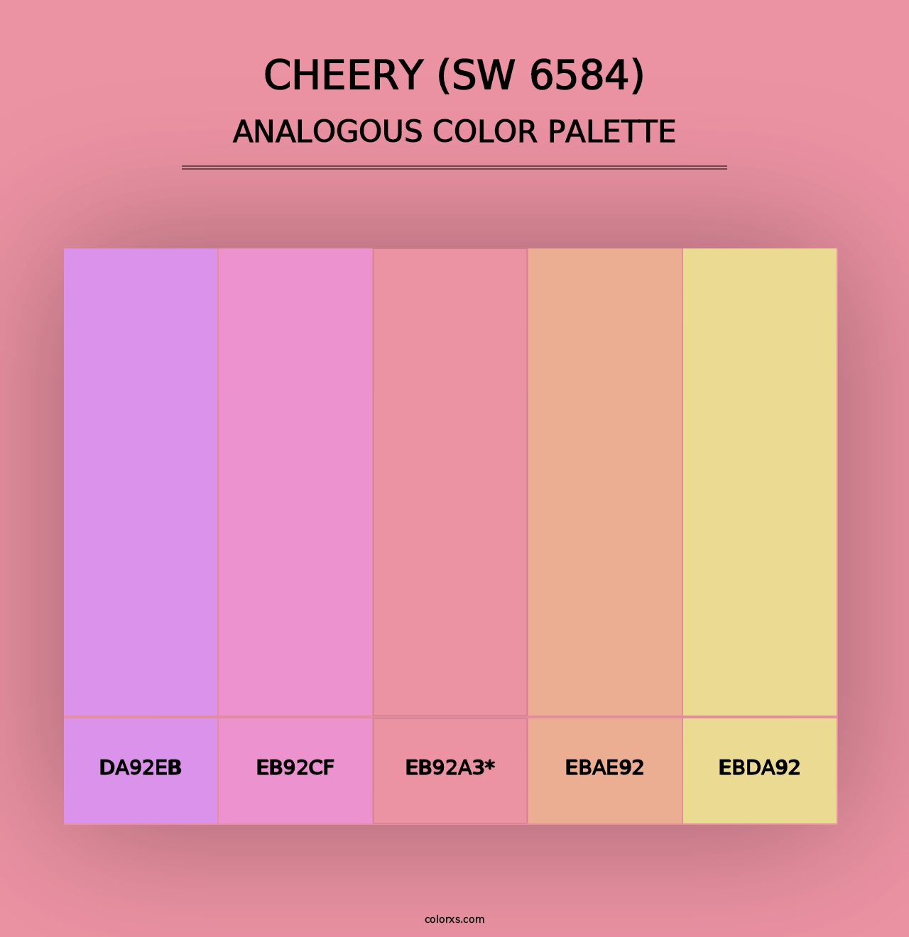 Cheery (SW 6584) - Analogous Color Palette