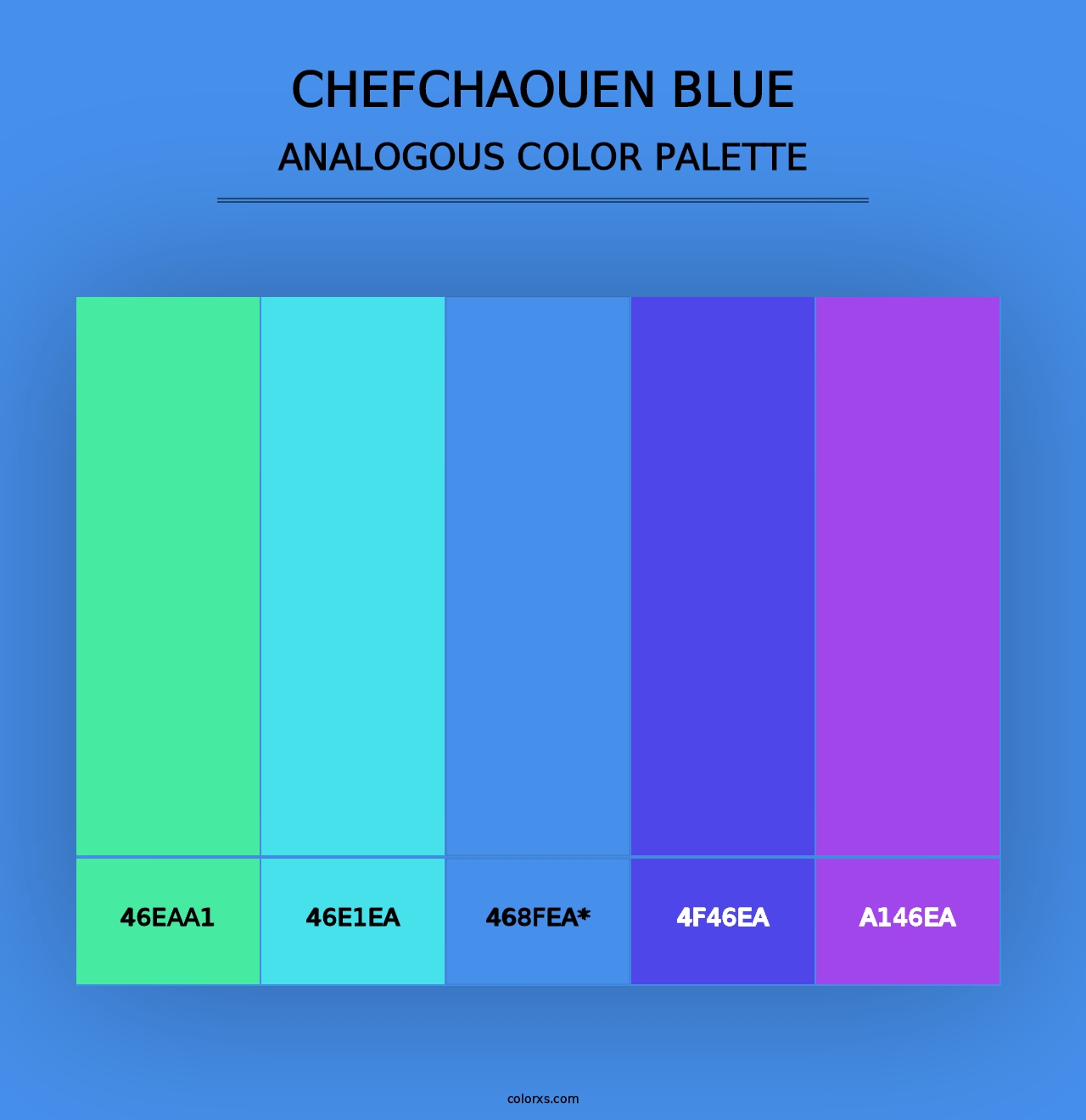 Chefchaouen Blue - Analogous Color Palette