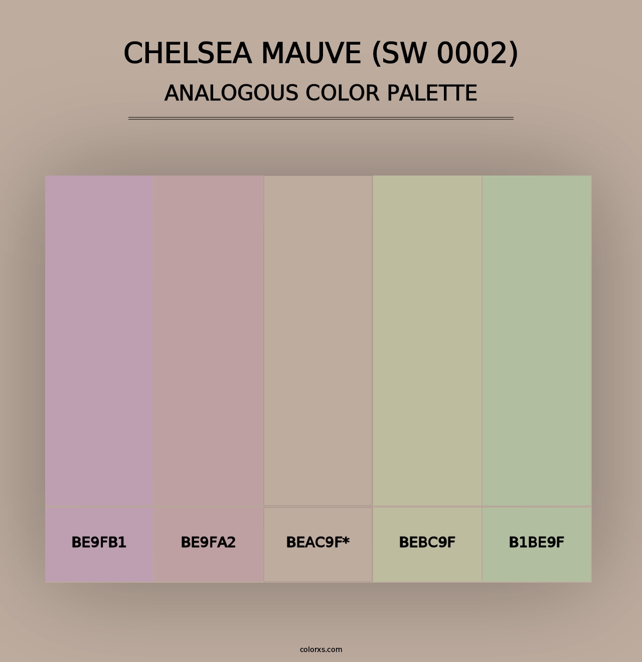 Chelsea Mauve (SW 0002) - Analogous Color Palette