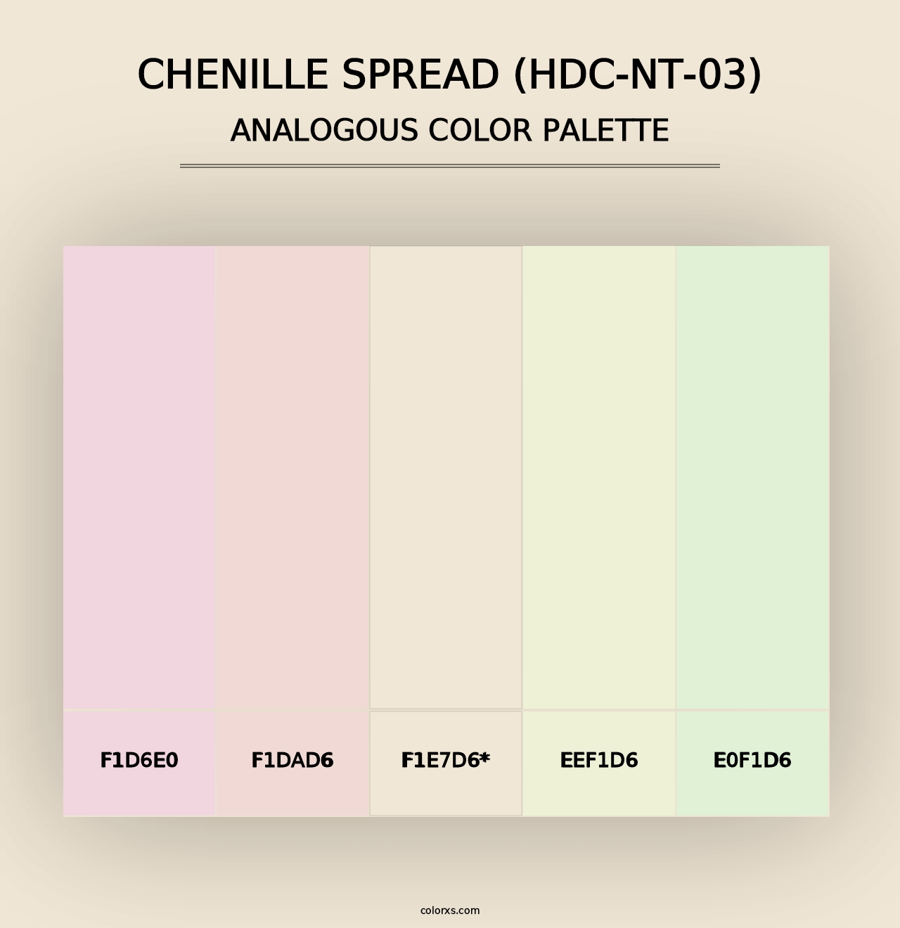 Chenille Spread (HDC-NT-03) - Analogous Color Palette