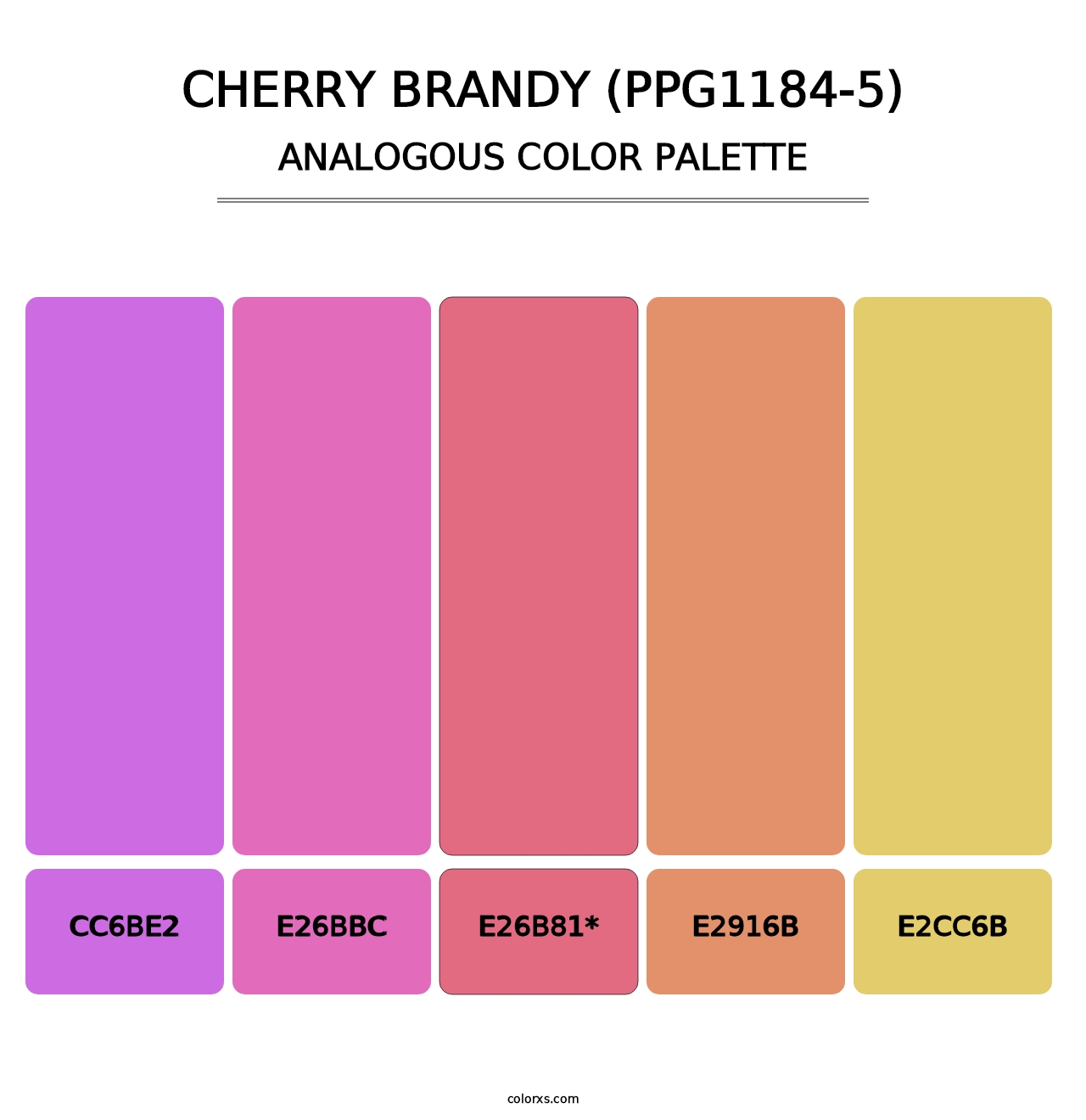 Cherry Brandy (PPG1184-5) - Analogous Color Palette