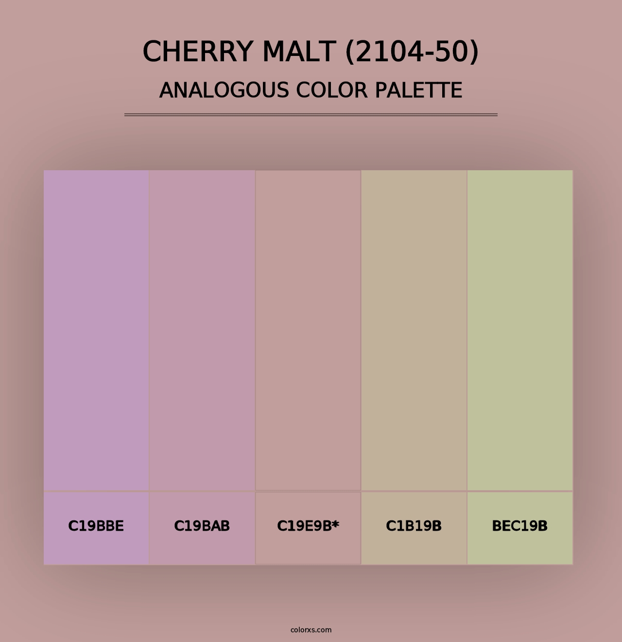 Cherry Malt (2104-50) - Analogous Color Palette