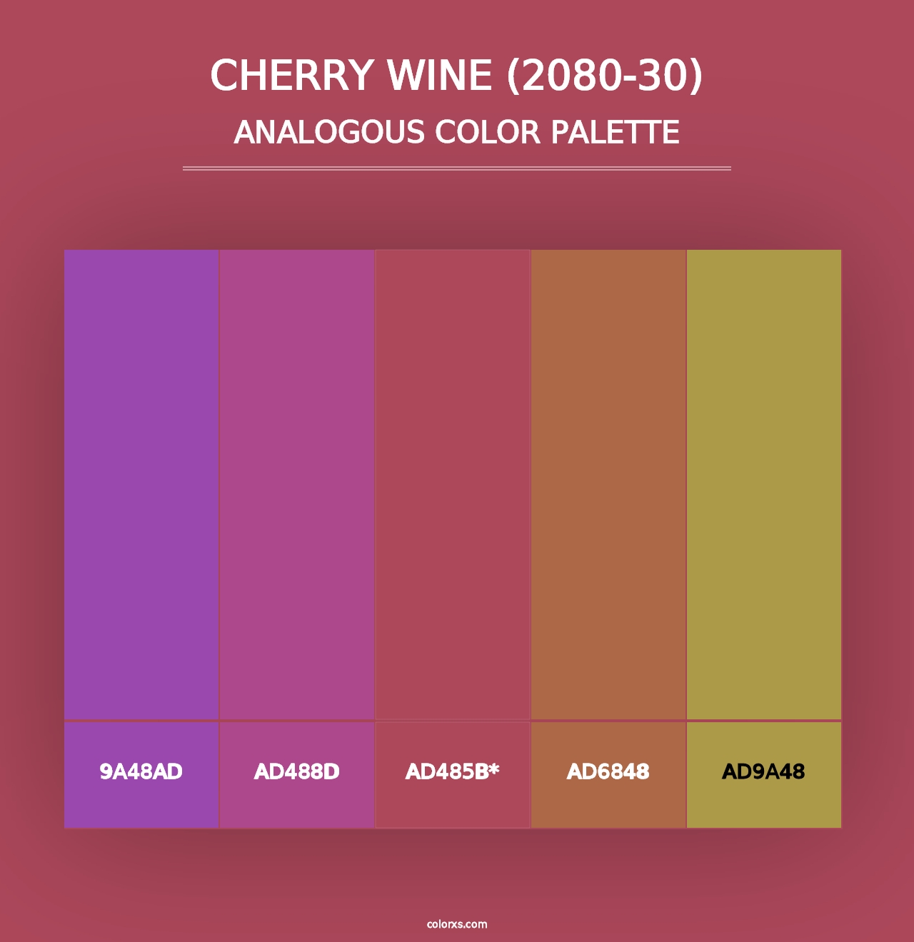 Cherry Wine (2080-30) - Analogous Color Palette