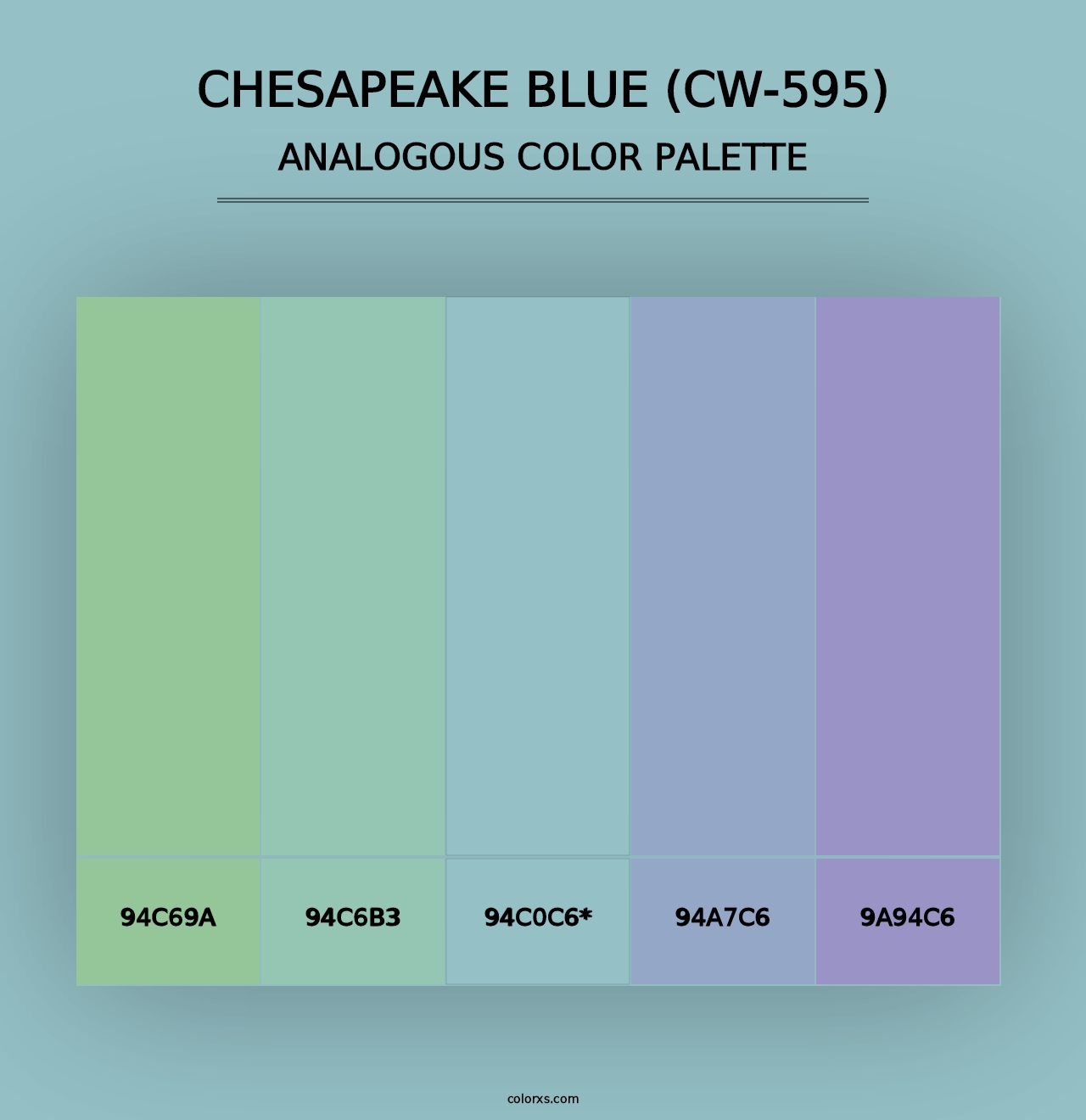 Chesapeake Blue (CW-595) - Analogous Color Palette