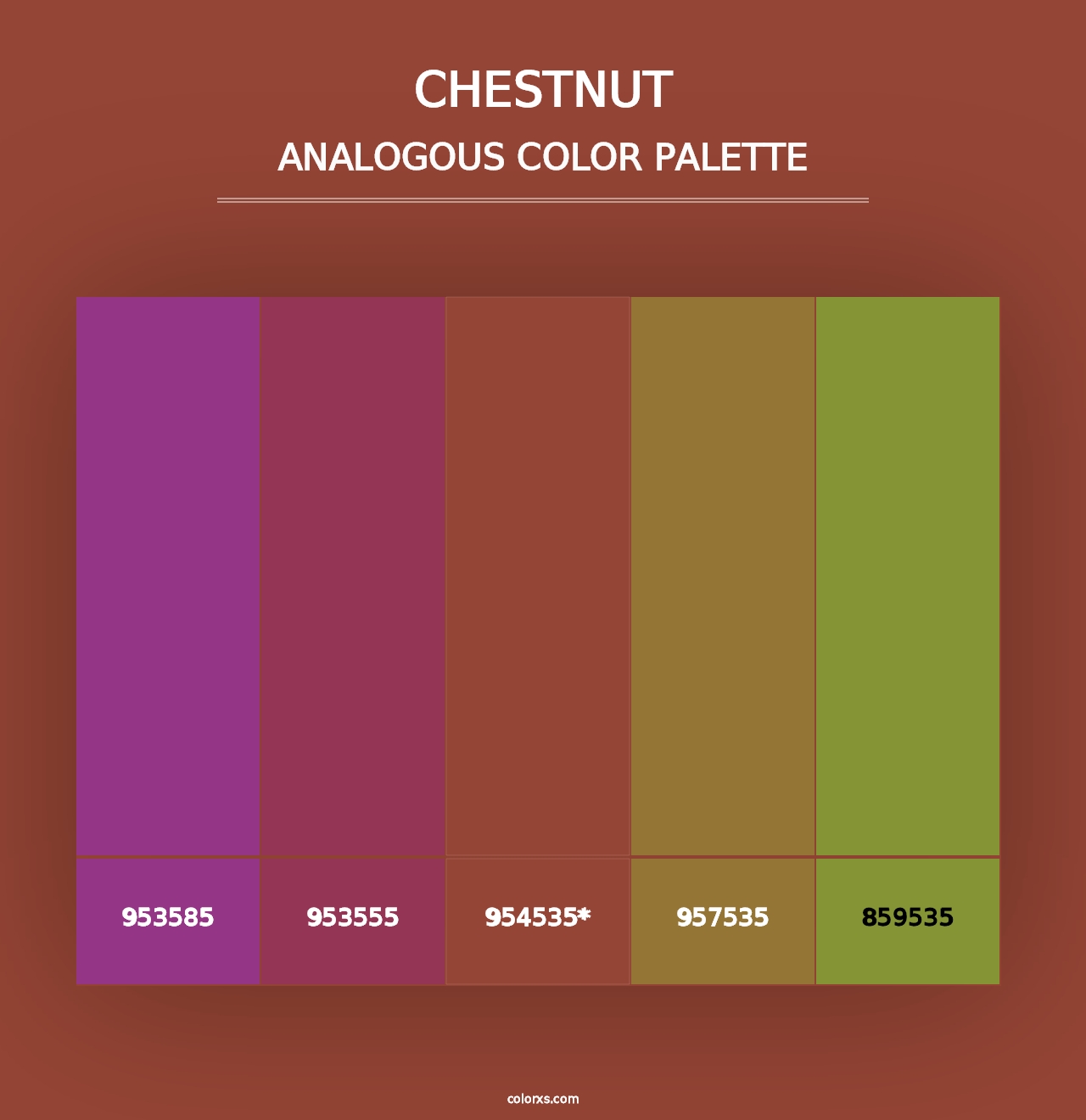 Chestnut - Analogous Color Palette