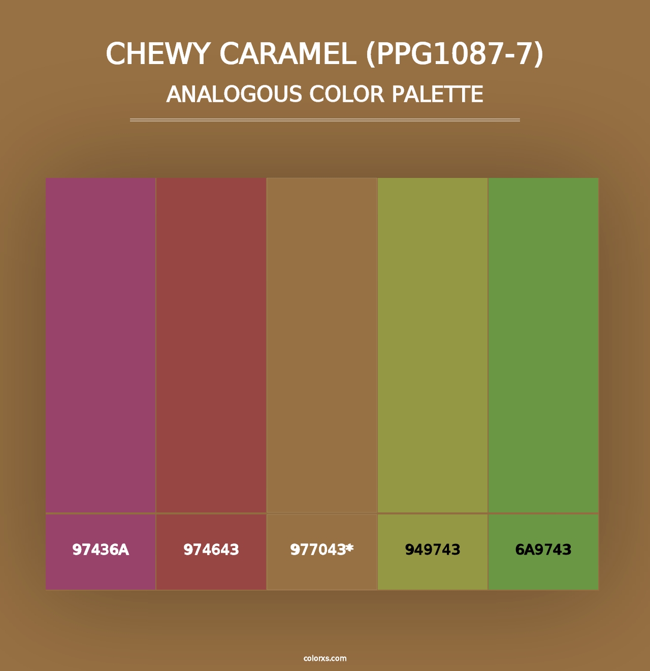 Chewy Caramel (PPG1087-7) - Analogous Color Palette