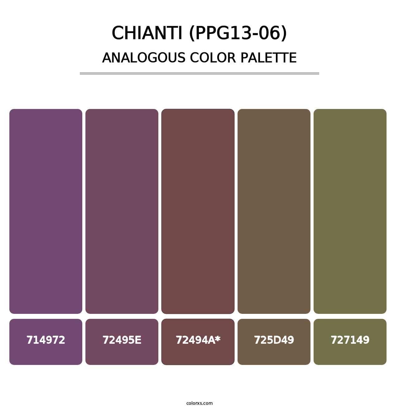 Chianti (PPG13-06) - Analogous Color Palette