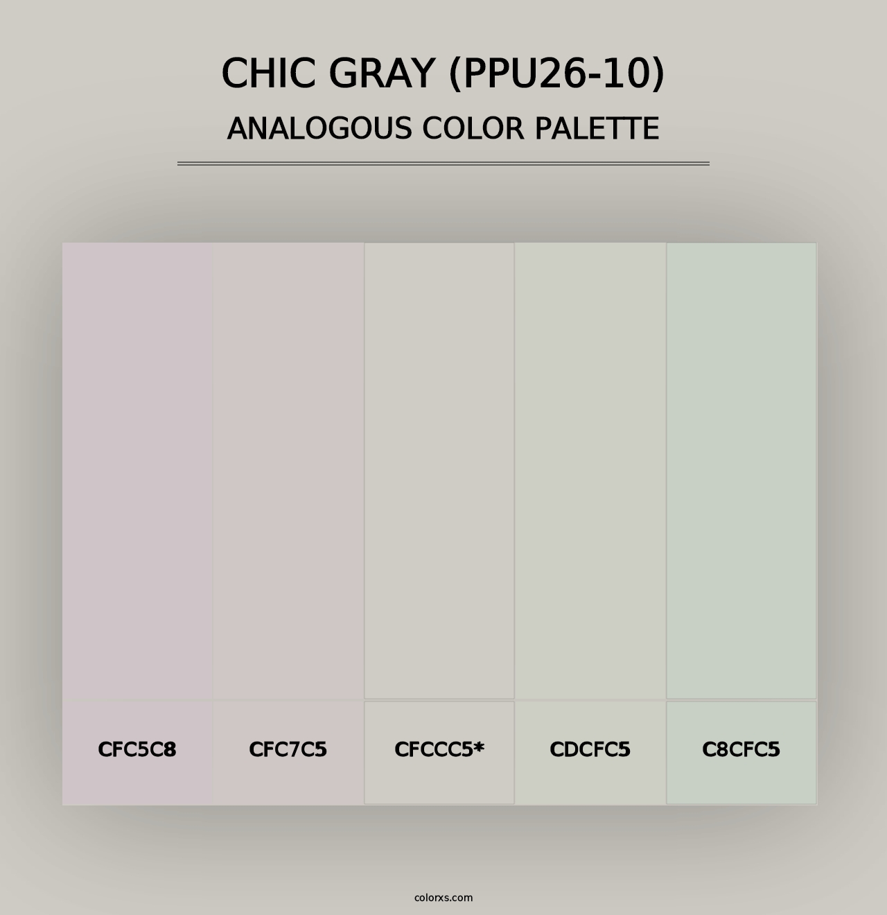 Chic Gray (PPU26-10) - Analogous Color Palette