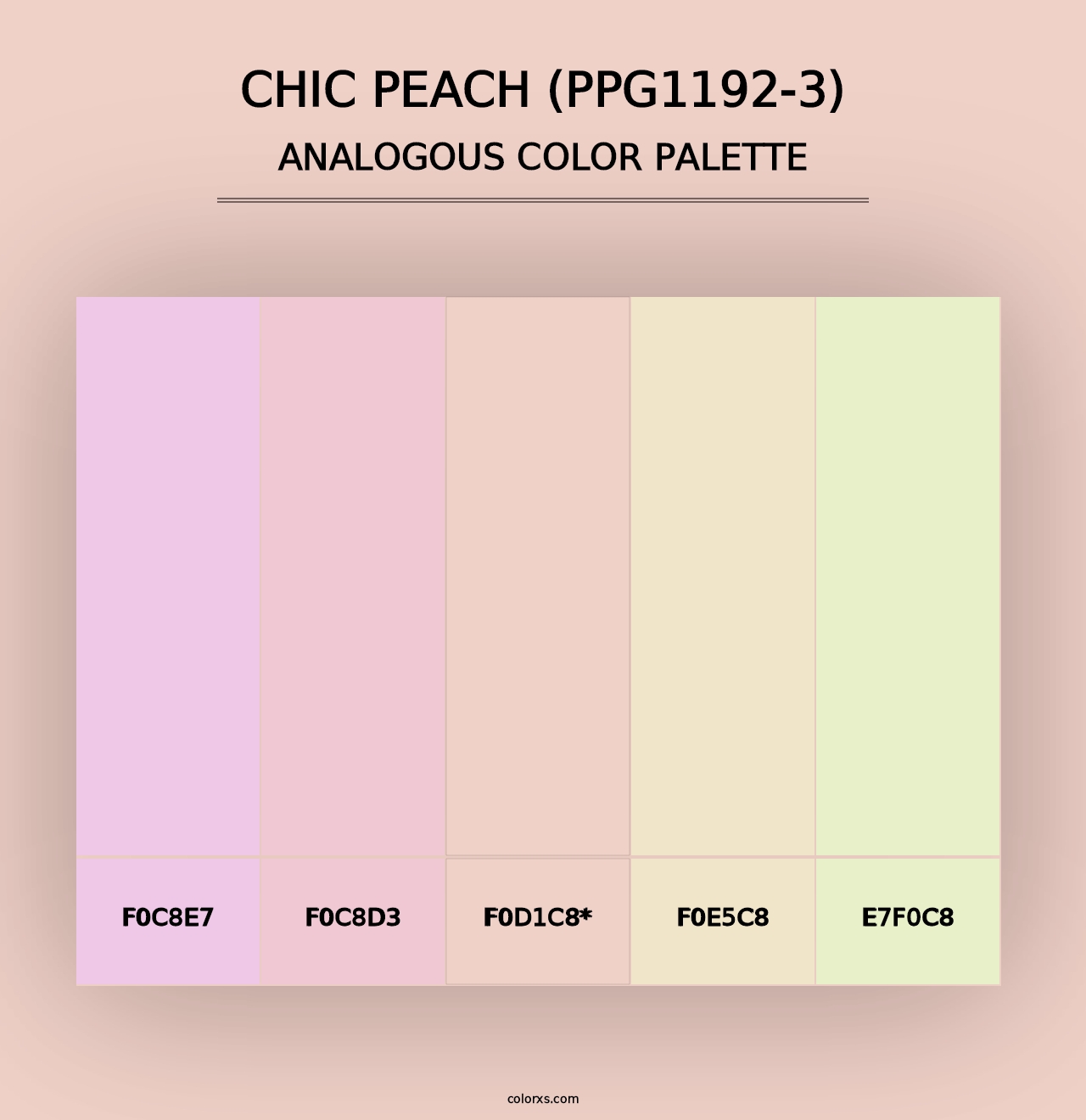 Chic Peach (PPG1192-3) - Analogous Color Palette