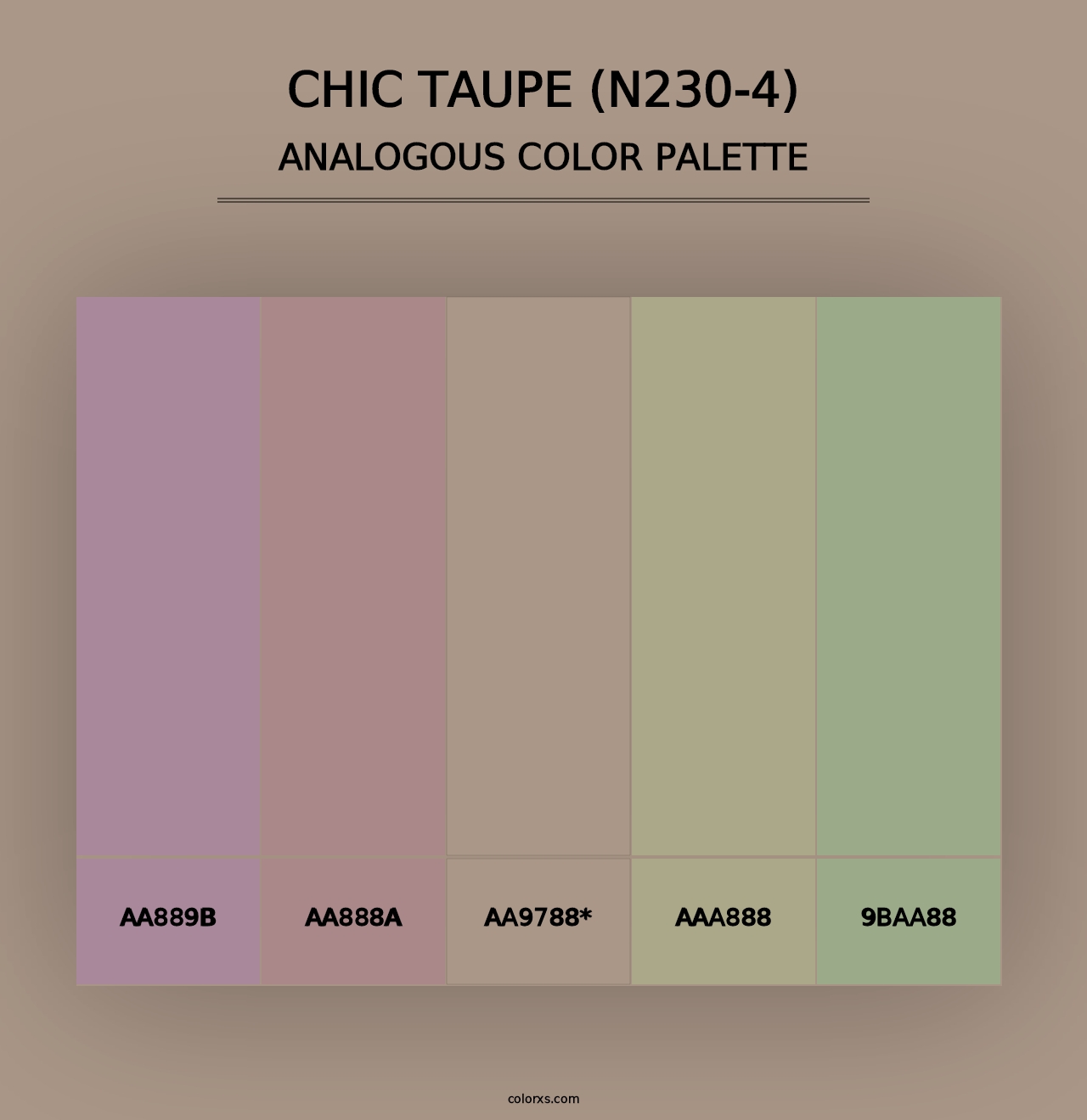 Chic Taupe (N230-4) - Analogous Color Palette