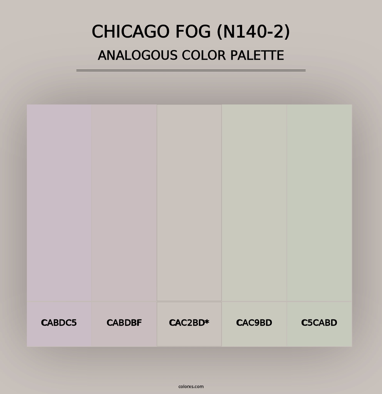 Chicago Fog (N140-2) - Analogous Color Palette