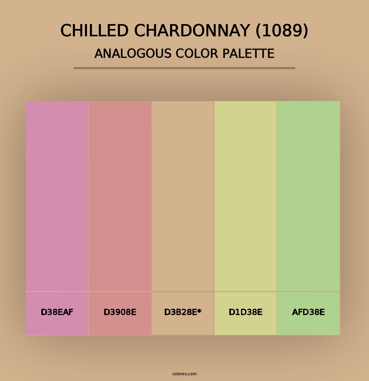 Chilled Chardonnay (1089) - Analogous Color Palette