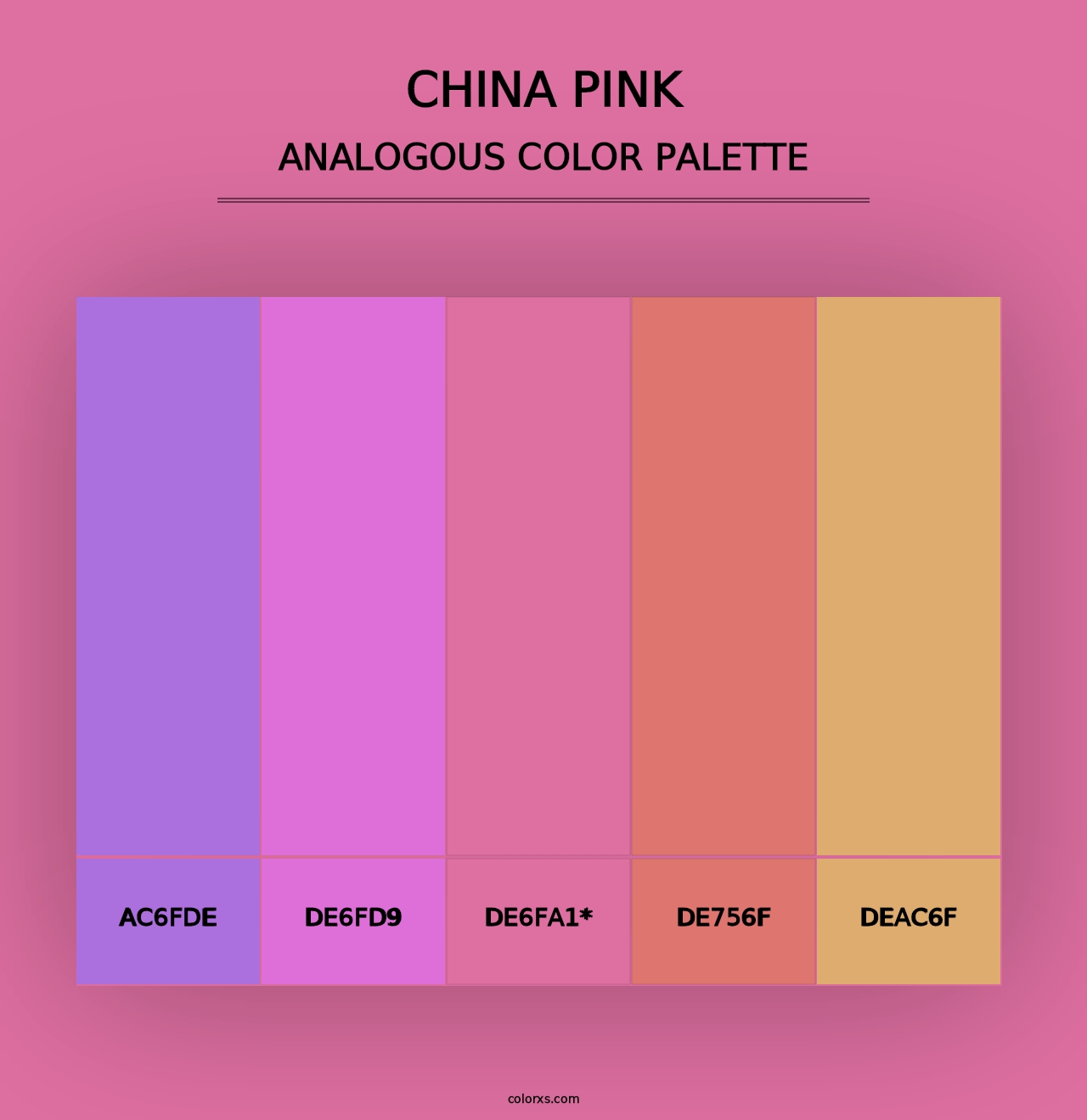 China Pink - Analogous Color Palette