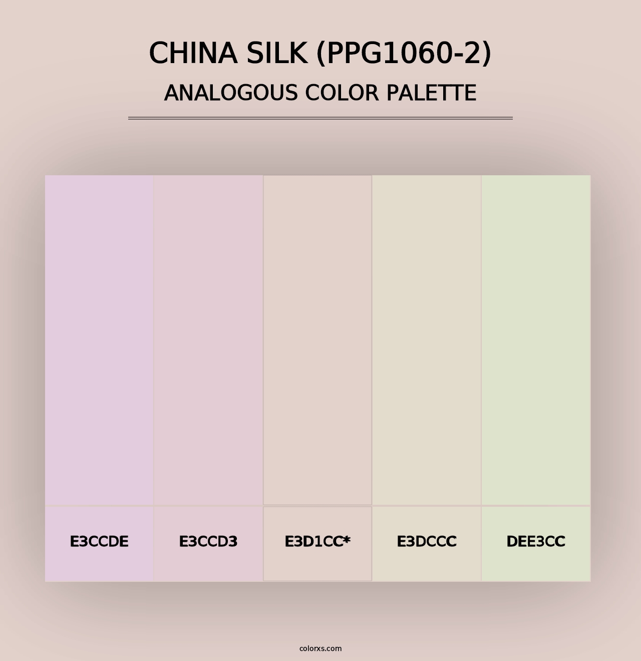 China Silk (PPG1060-2) - Analogous Color Palette