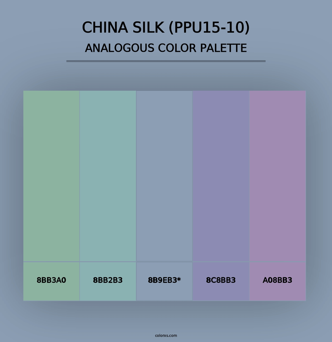 China Silk (PPU15-10) - Analogous Color Palette