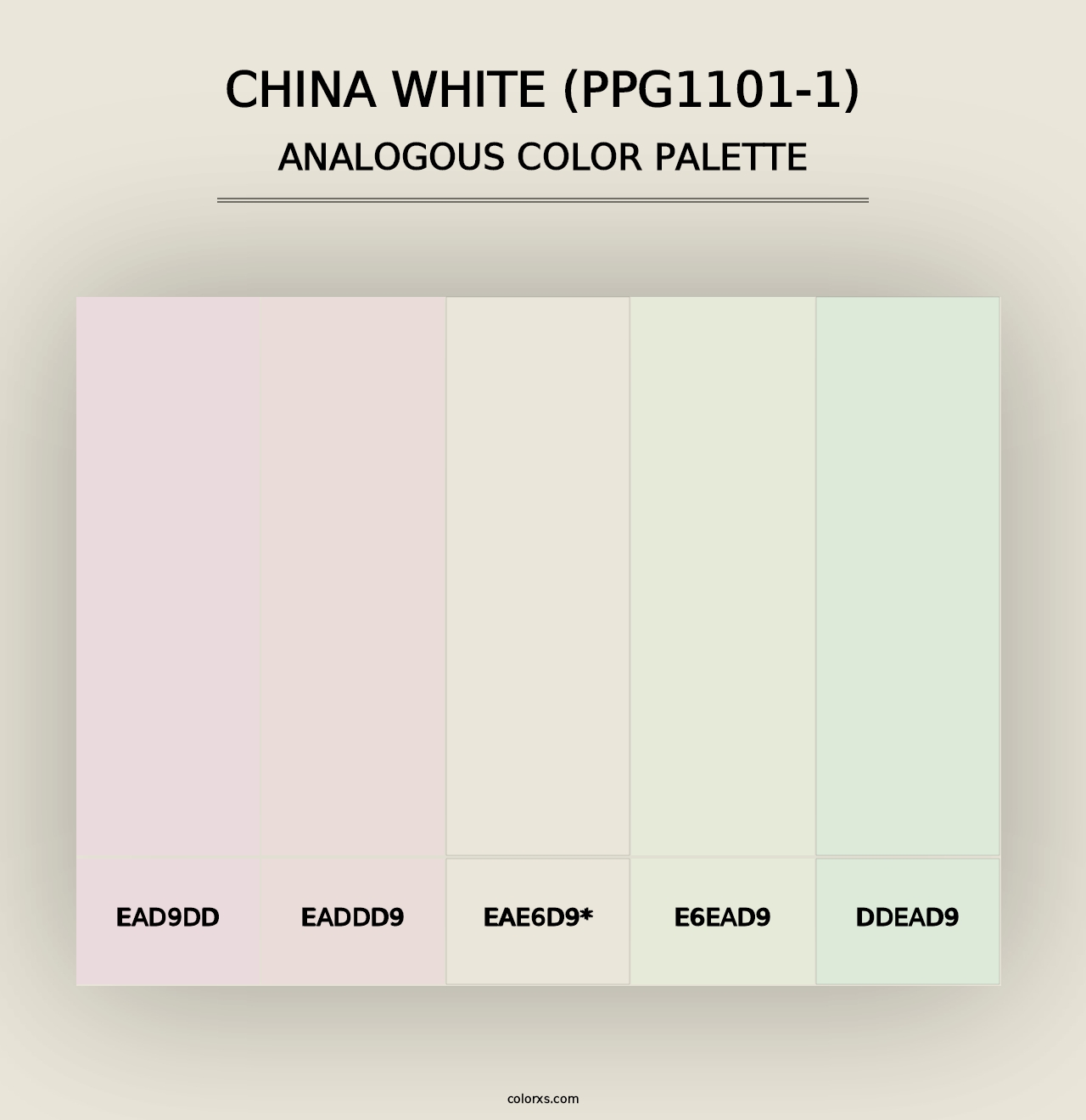 China White (PPG1101-1) - Analogous Color Palette